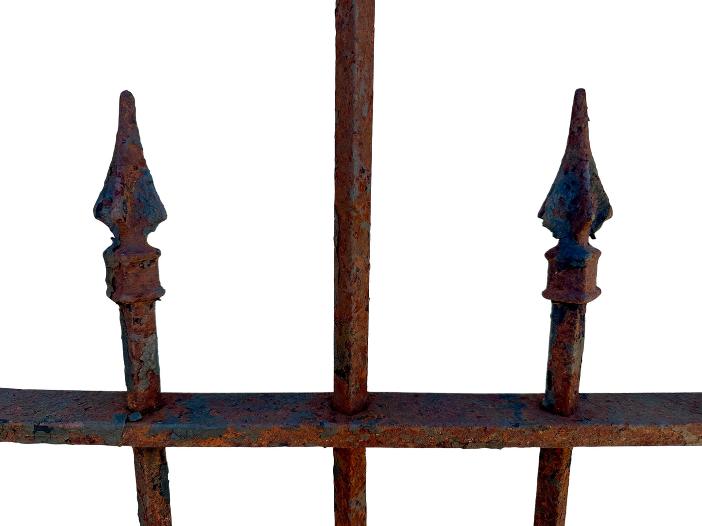 Antique Wrought Iron Garden Gate w/ Arrow Finials - 33" W x 39" T - GA21018
