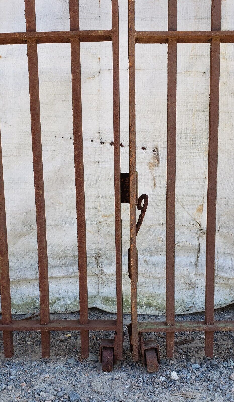 Pair of Heavy Duty Wrought Iron Gates 61" Tall x 54" Wide GA9407
