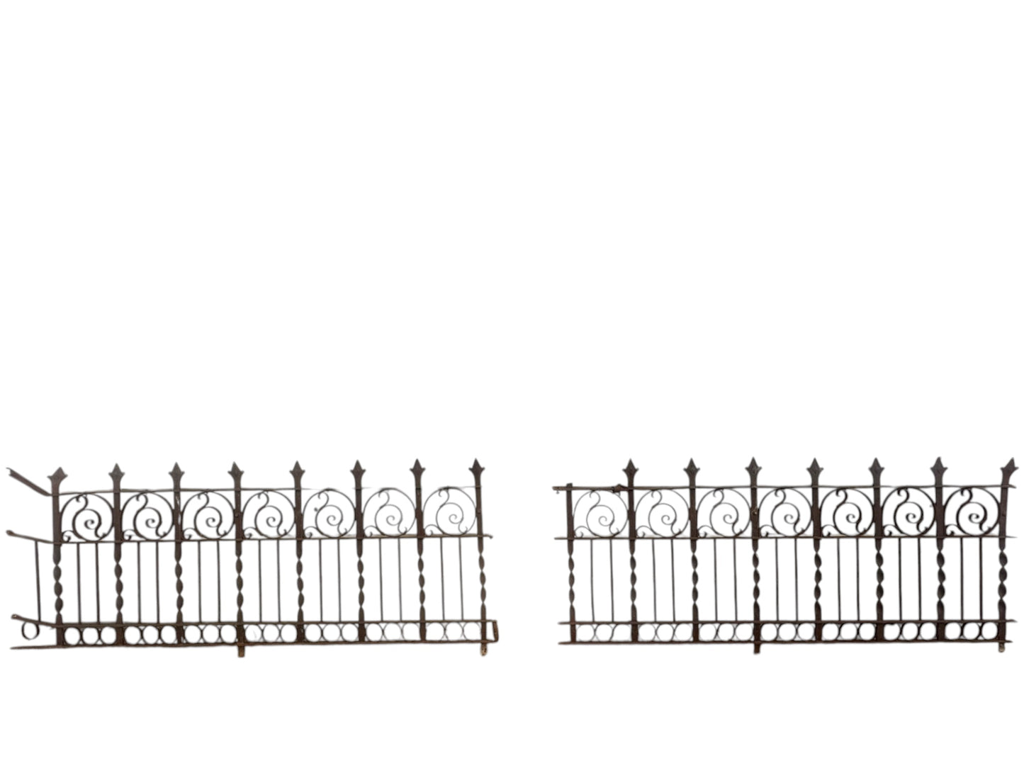 13 Ft of Antique Wrought Iron Garden Fencing GA20874