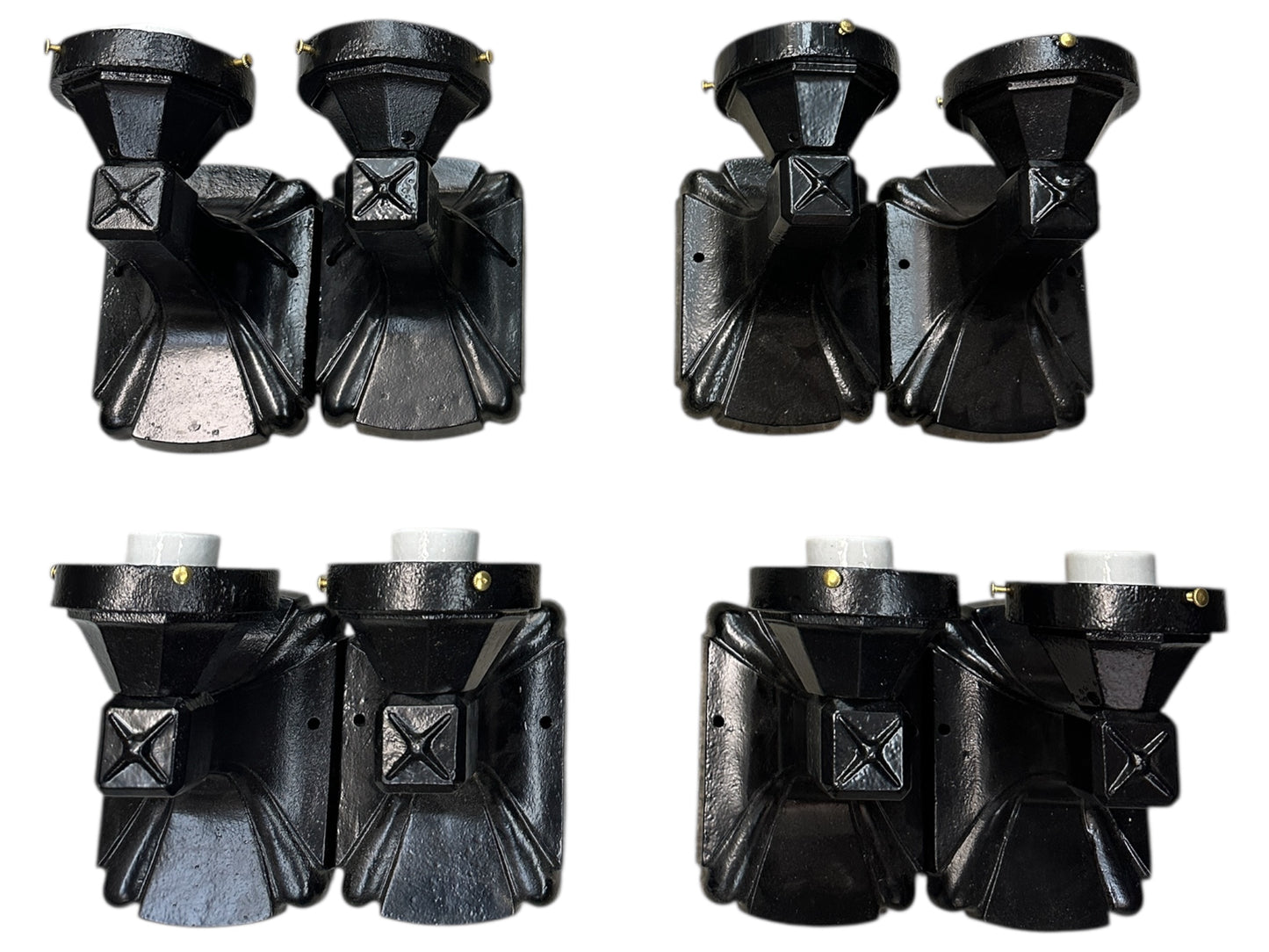 Restored Antique Cast Iron Wall Sconce Pairs - 4 PAIRS AVAILABLE -GA20687