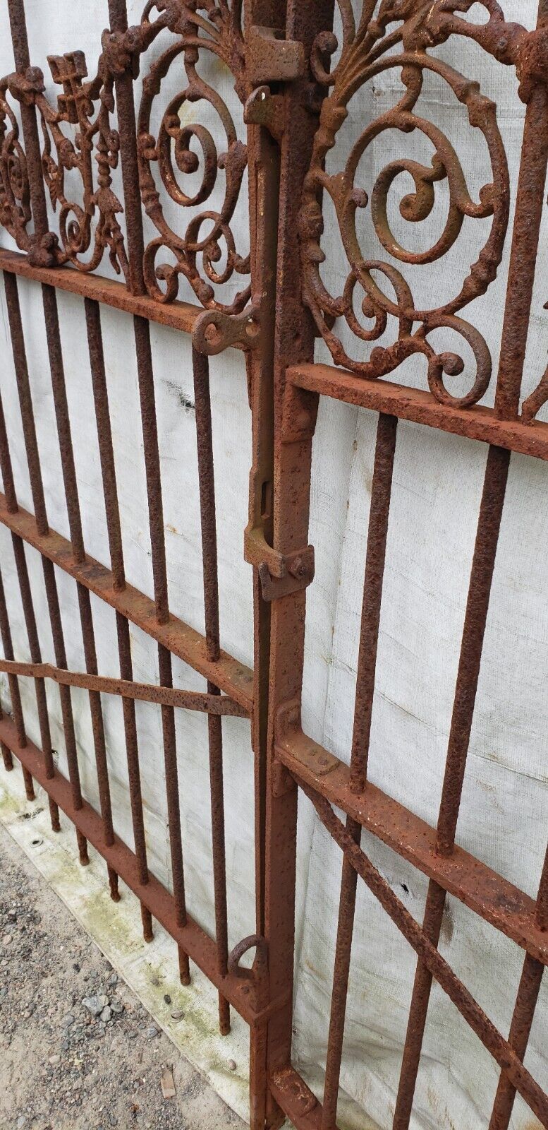 Pair of Ornate Wrought Iron Gates 44 1/2" x 58" GA9477