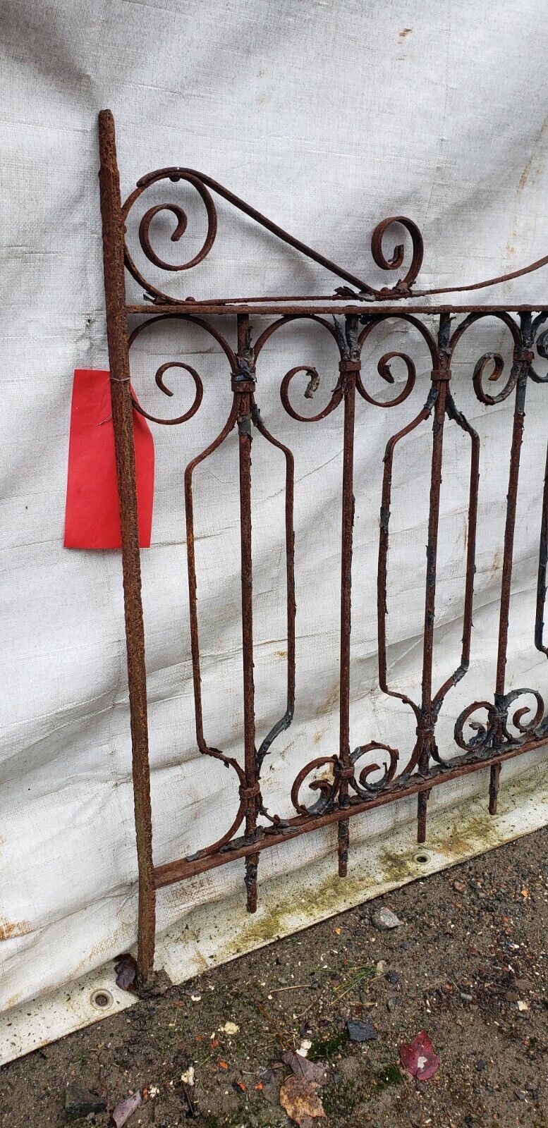 Ornate Wrought Iron Yard or Garden Gate 58 1/4" W by 31" Tall GA9580