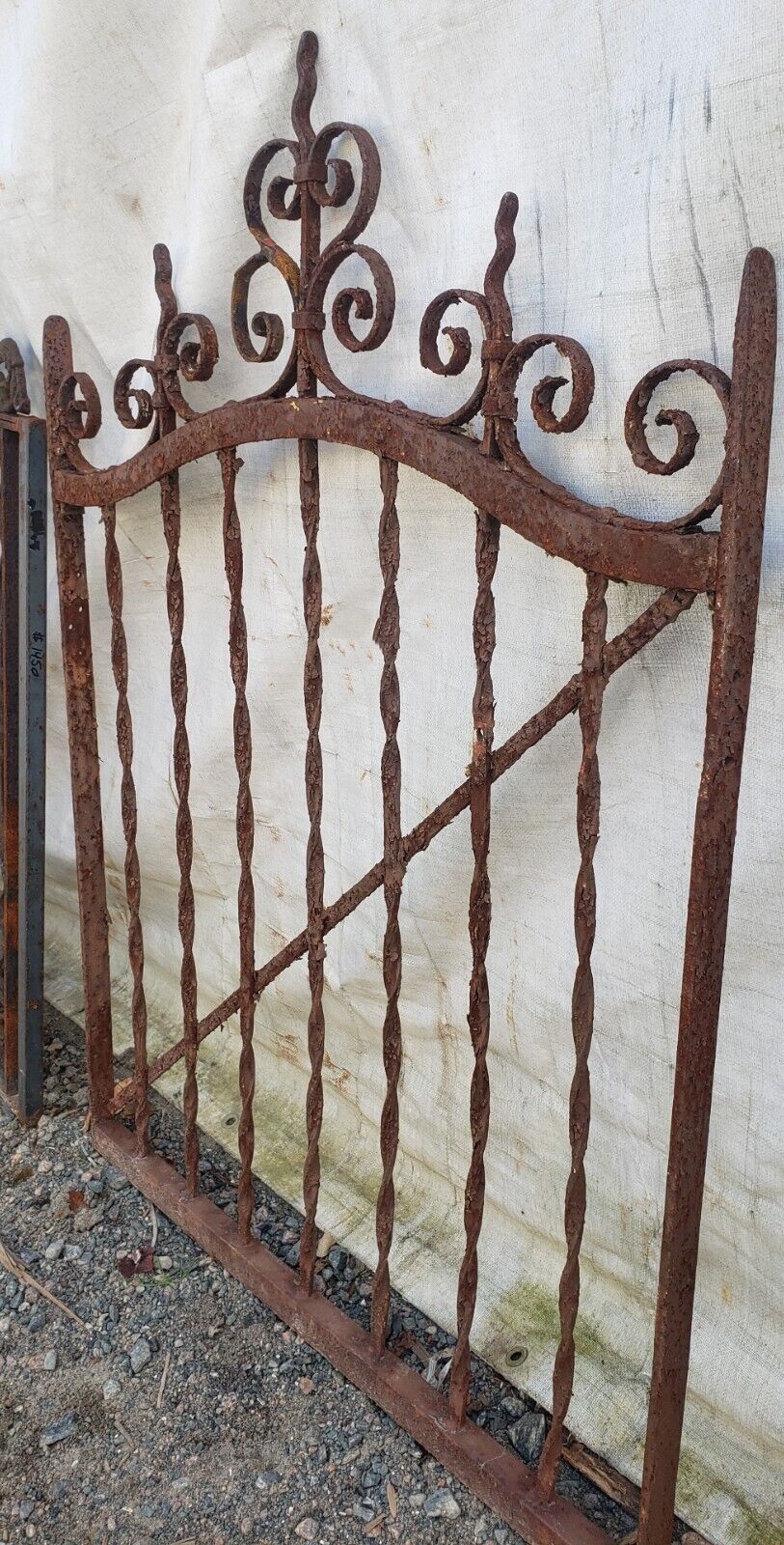 Ornate Arch Top Wrought Iron Gate 34 3/4" Wide by 47 1/2" Tall GA9604