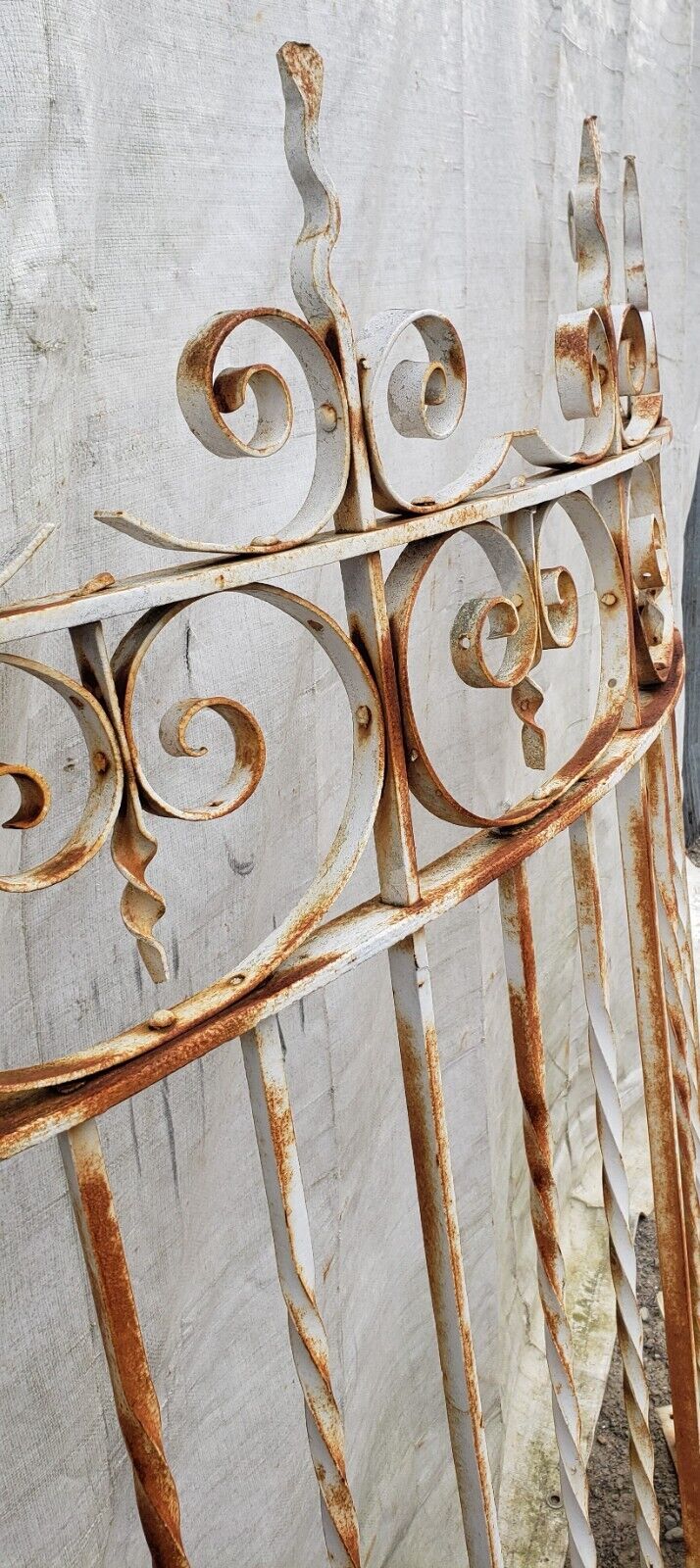 Ornate Curved Wrought Iron Gate Panel 44" Tall x 60" Wide GA9535