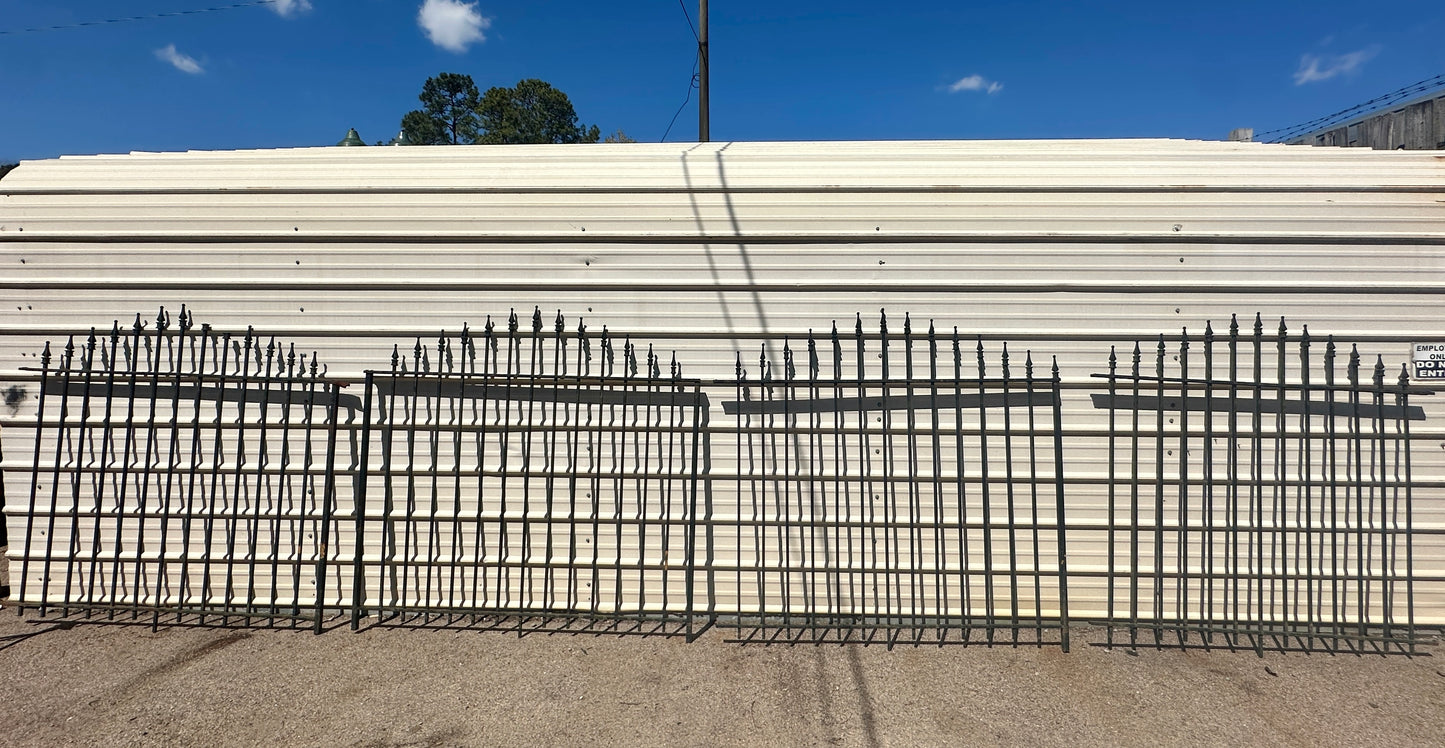 36 Ft of Antique Wrought Iron Fencing GA20906