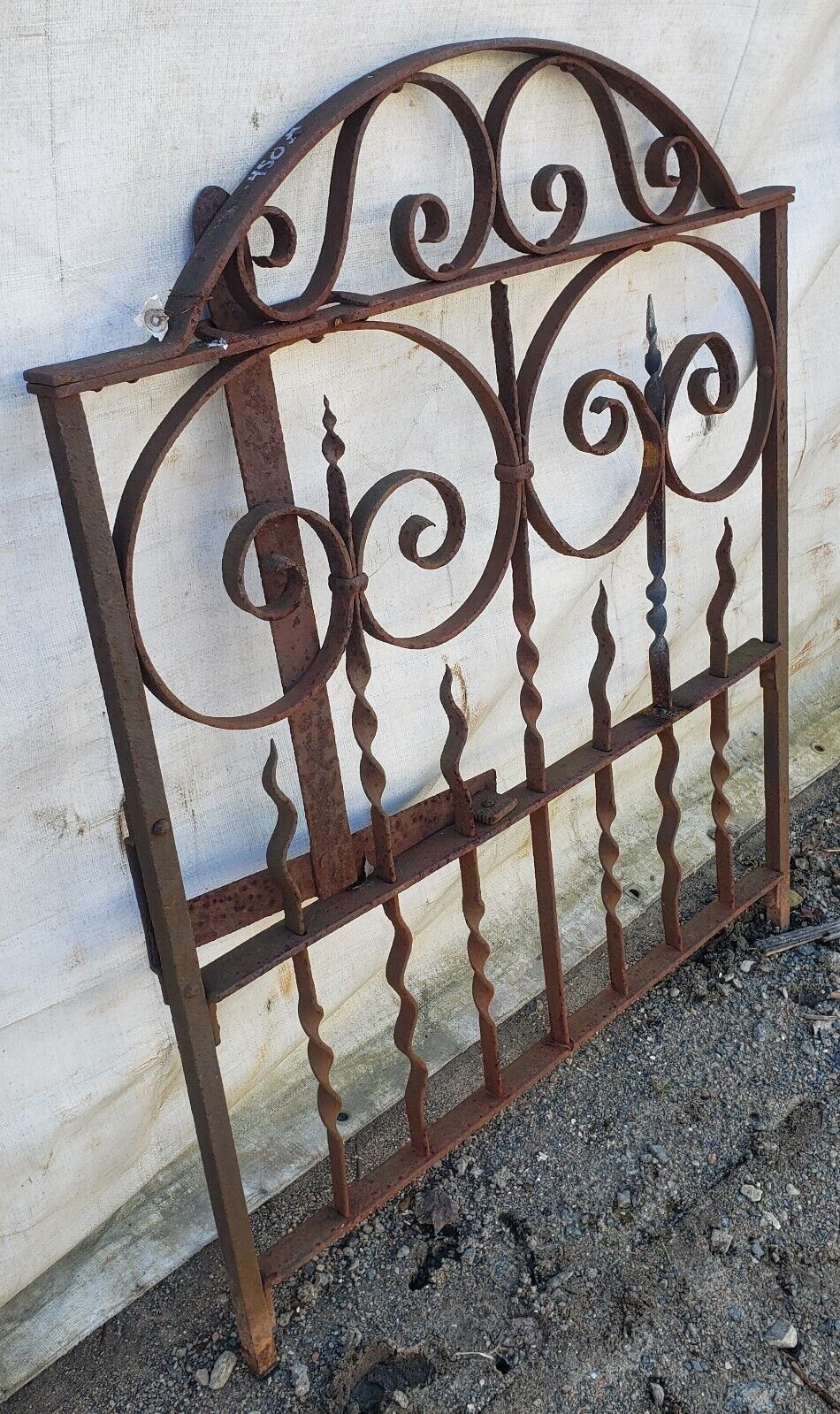 Ornate Geometric Style Wrought Iron Gate 30 1/2" Wide by 37" Tall GA9597