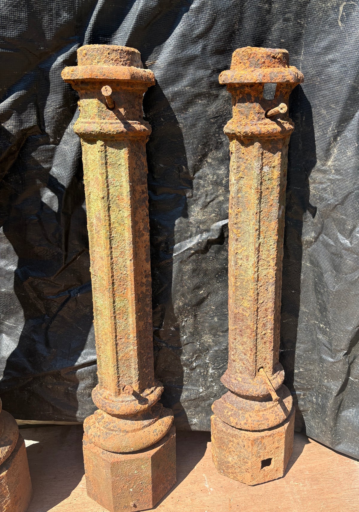 Set of Cast Iron Newel Posts GA21550