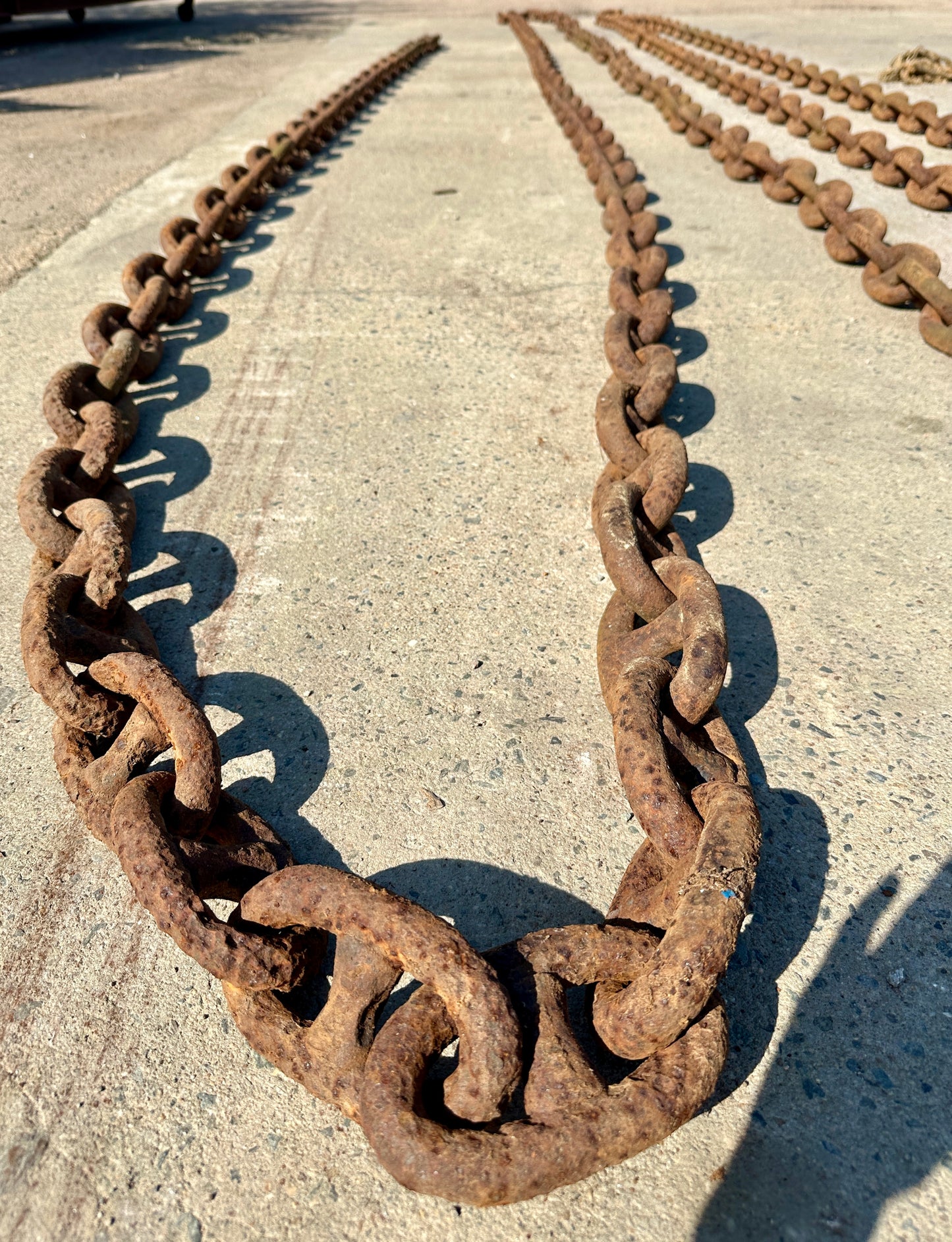 127 Ft of Antique Nautical Stud-Link Anchor Chain GA20918