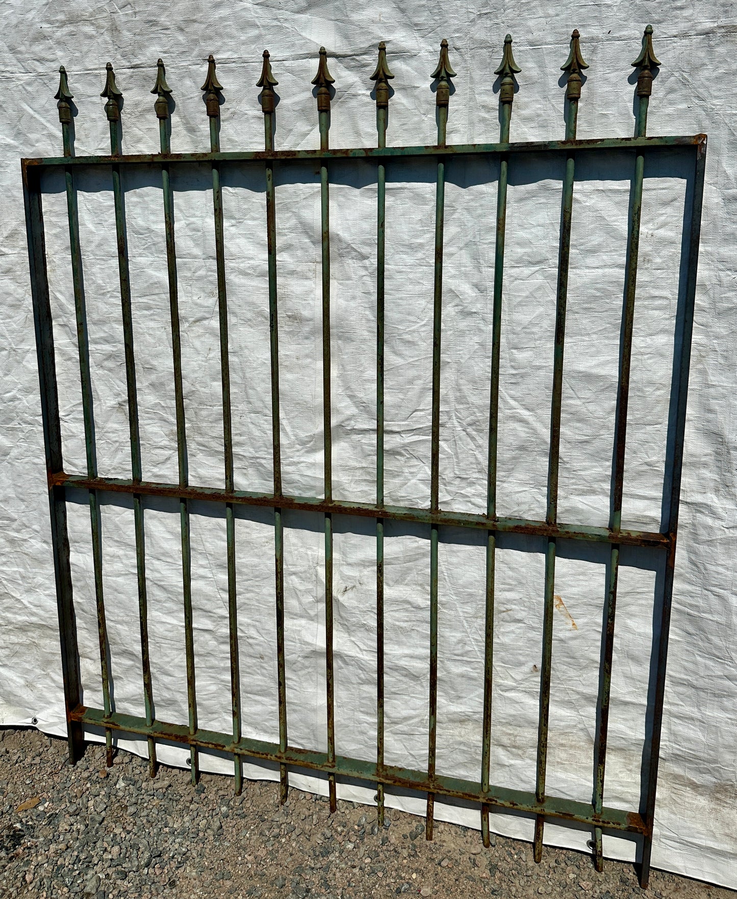 Antique Iron Gate w/ Arrow Top Finials GA20335