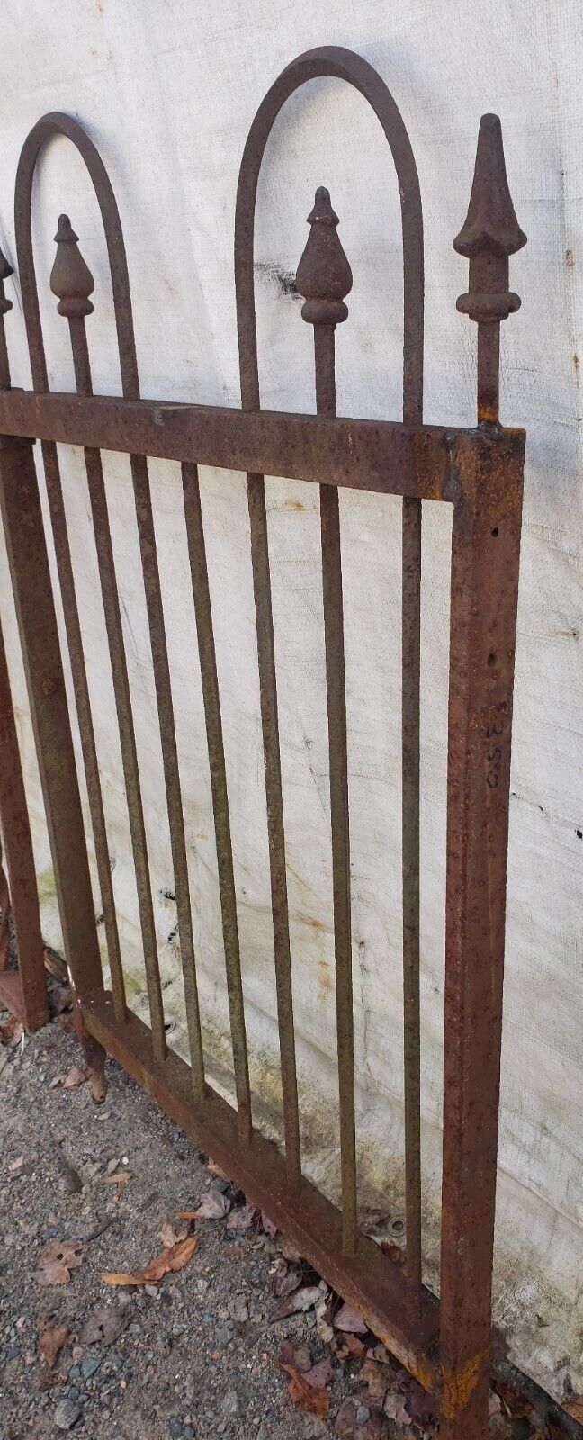 Narrow Wrought Iron Gate with Arrow Finials 26 1/2" Wide by 42 1/4" Tall GA9605
