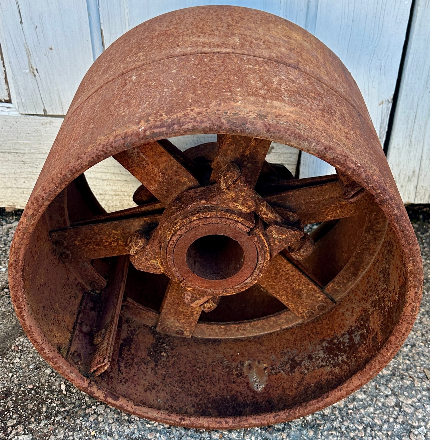 Antique Industrial Salvaged Cast Iron Wheel GA20898