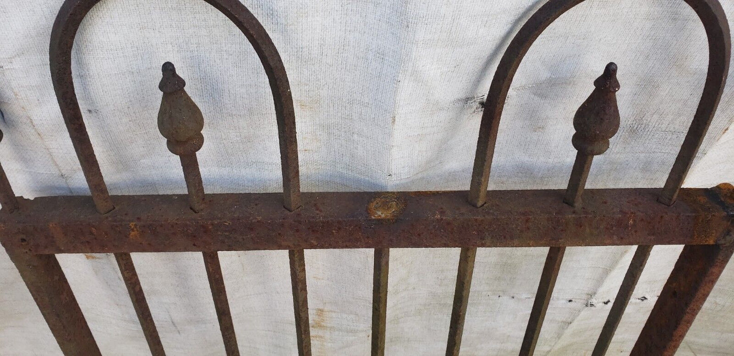 Narrow Wrought Iron Gate with Arrow Finials 26 1/2" Wide by 42 1/4" Tall GA9605