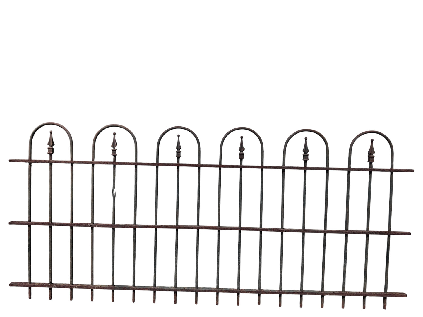 44 Ft of Antique Wrought Iron Hairpin Fencing GA21055