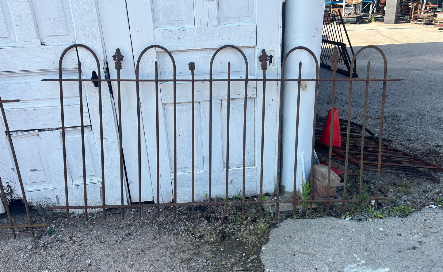 20 Ft of Wrought Iron Hairpin Fencing with Finials GA21236