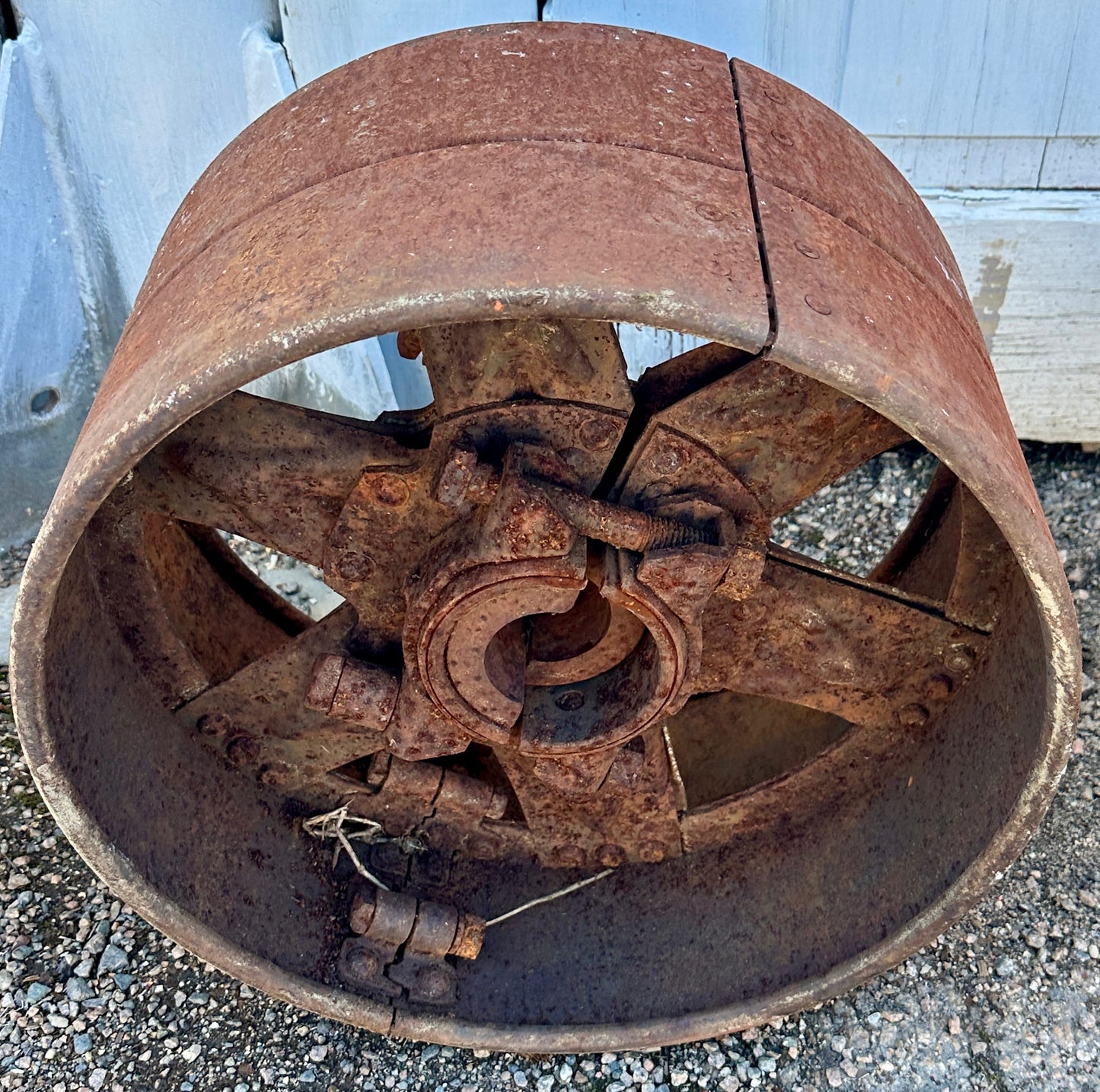 Antique Industrial Salvaged Cast Iron Wheel GA20897