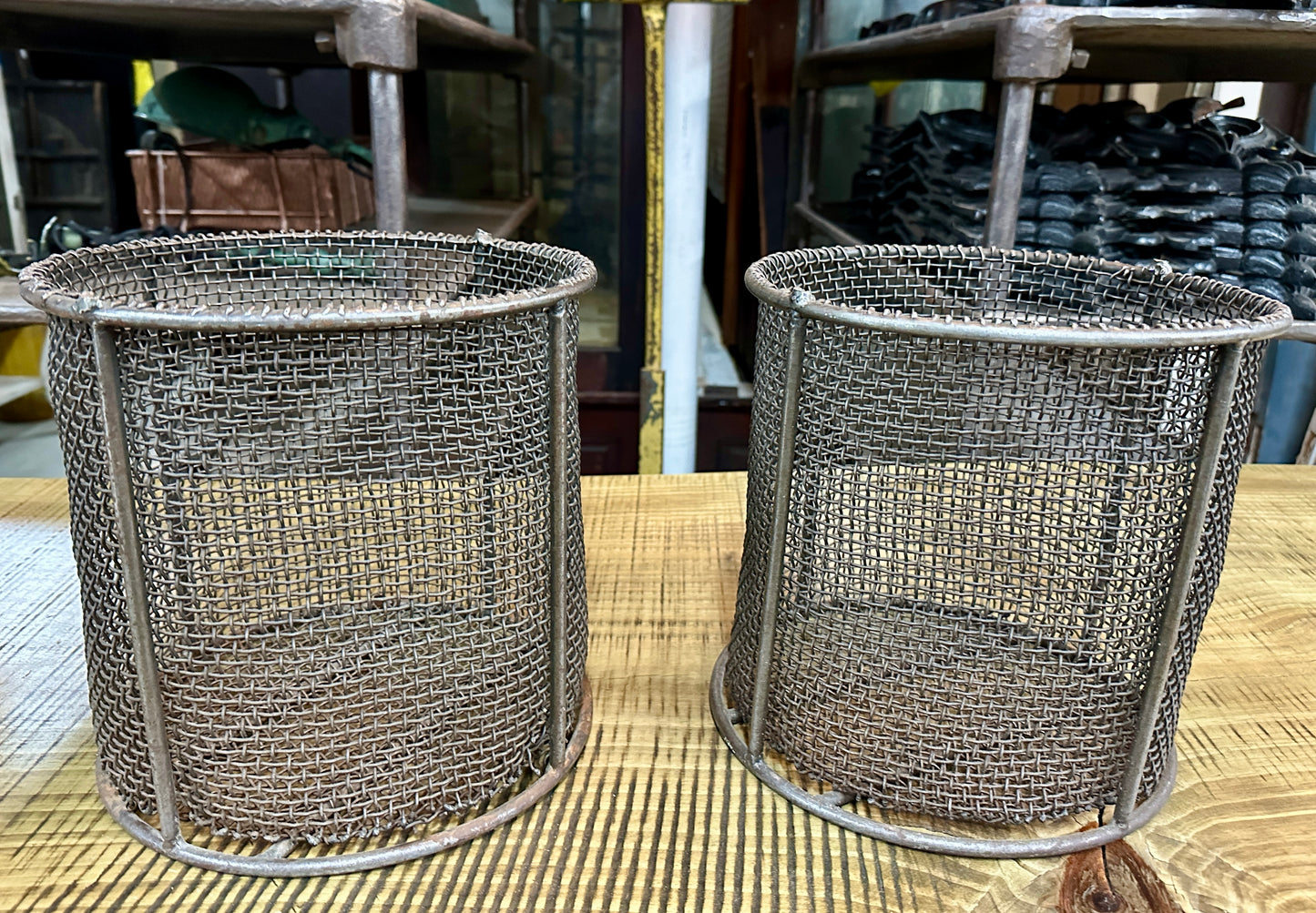 Steel Wire Mesh Baskets - 2 Available - GA20729