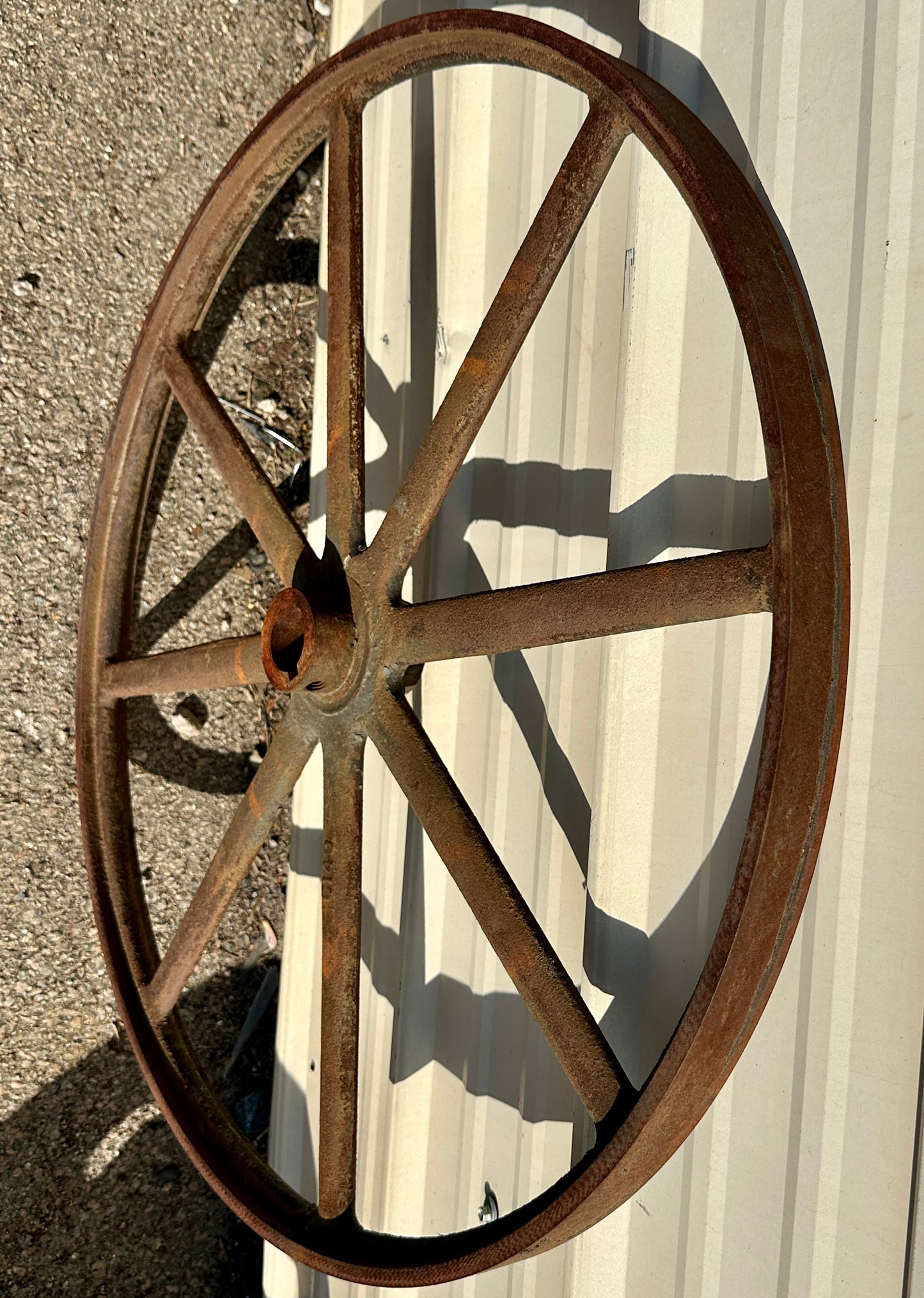 Pair of Antique Industrial Cast Iron Jigsaw Wheels GA20913