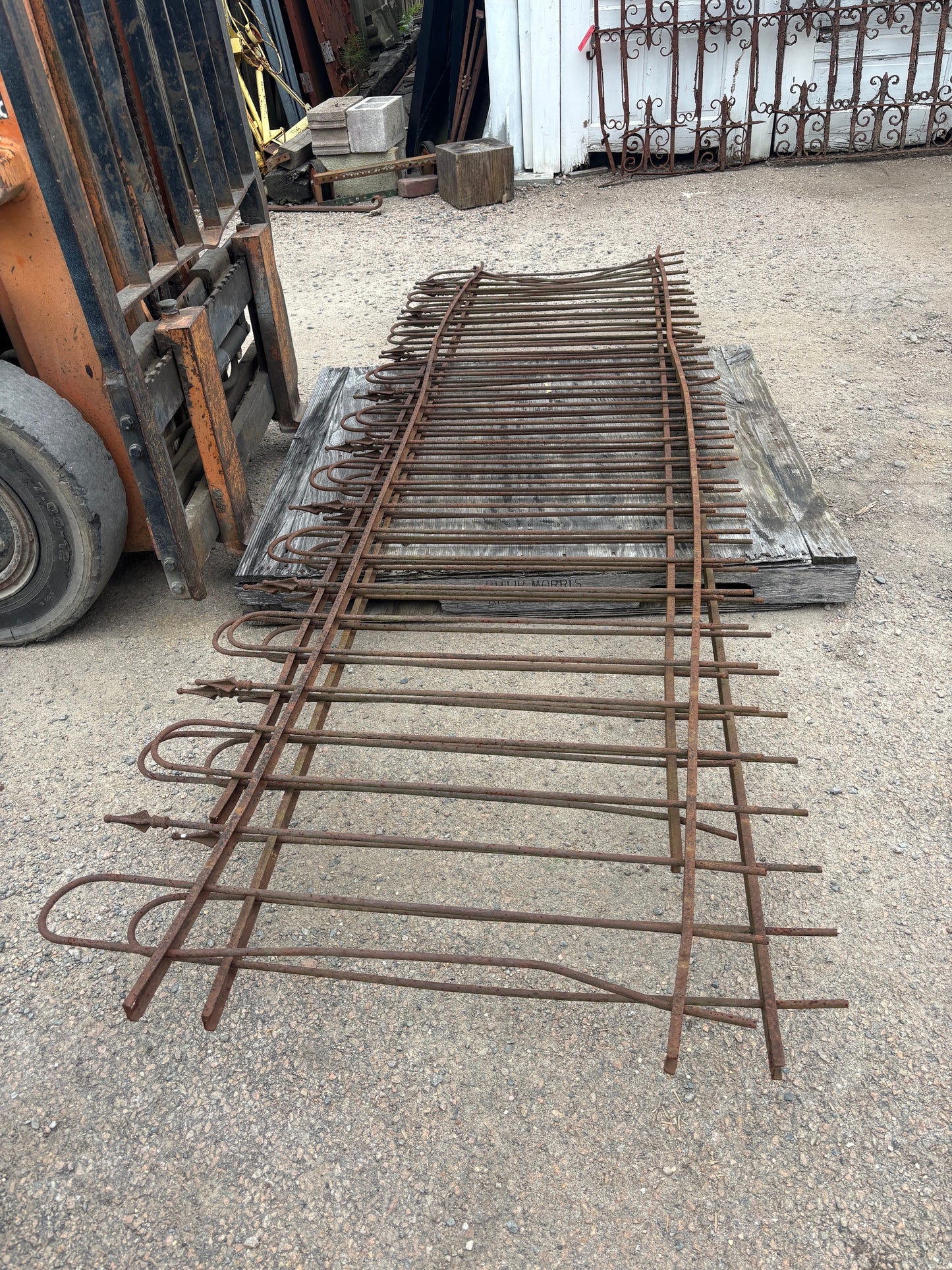 47 Feet of Wrought Iron Fence Panels GA21223