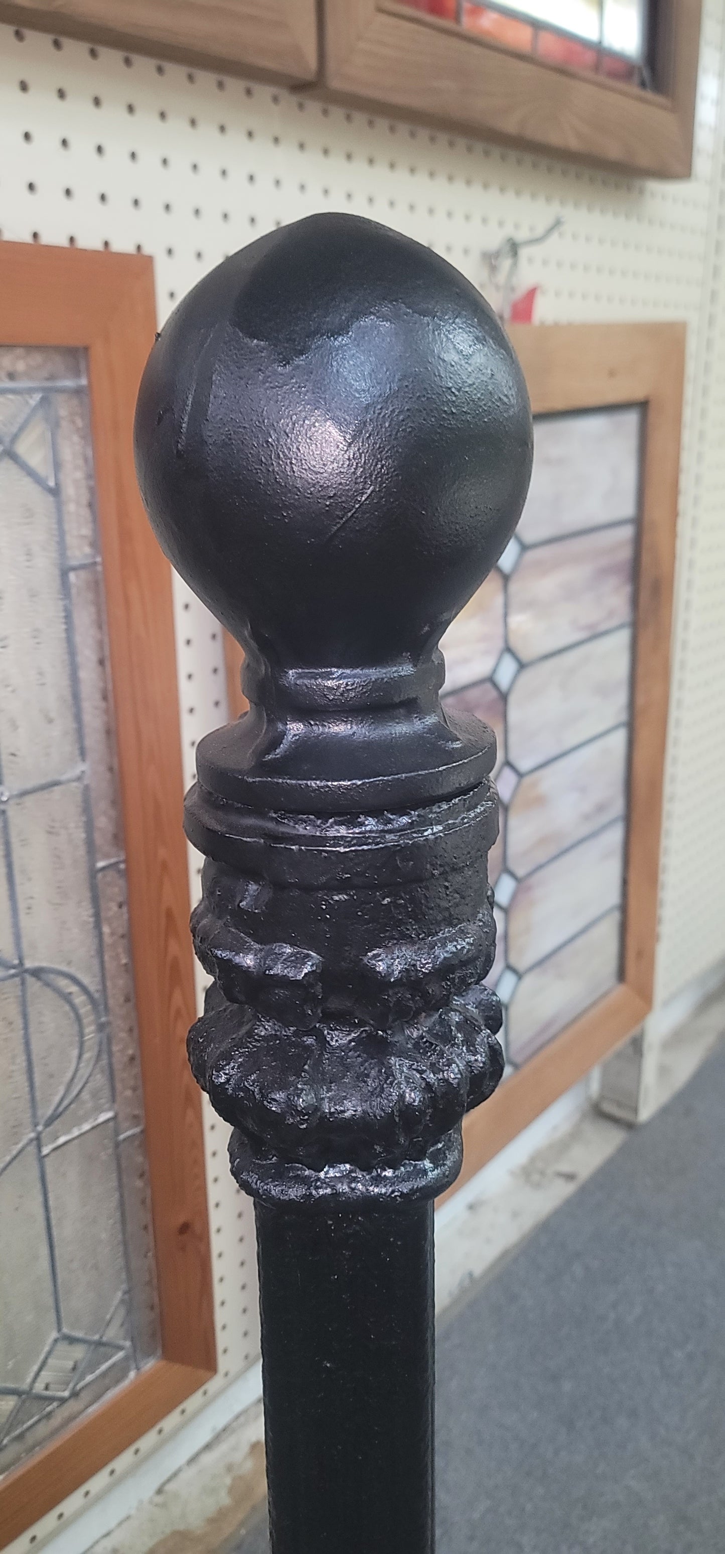 Restored Cast Iron Newel Post w/ Ball Top Finial 42 1/2" Tall GS00926