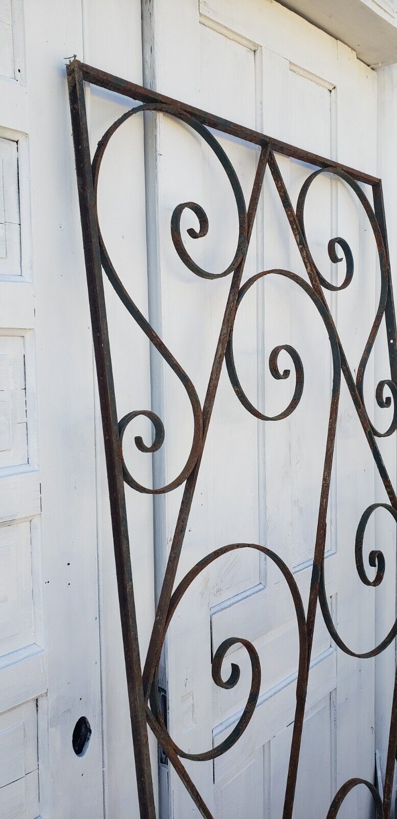 Pair of Egyptian Style Wrought Iron Gates 84" T x 42 1/4" W GS00103