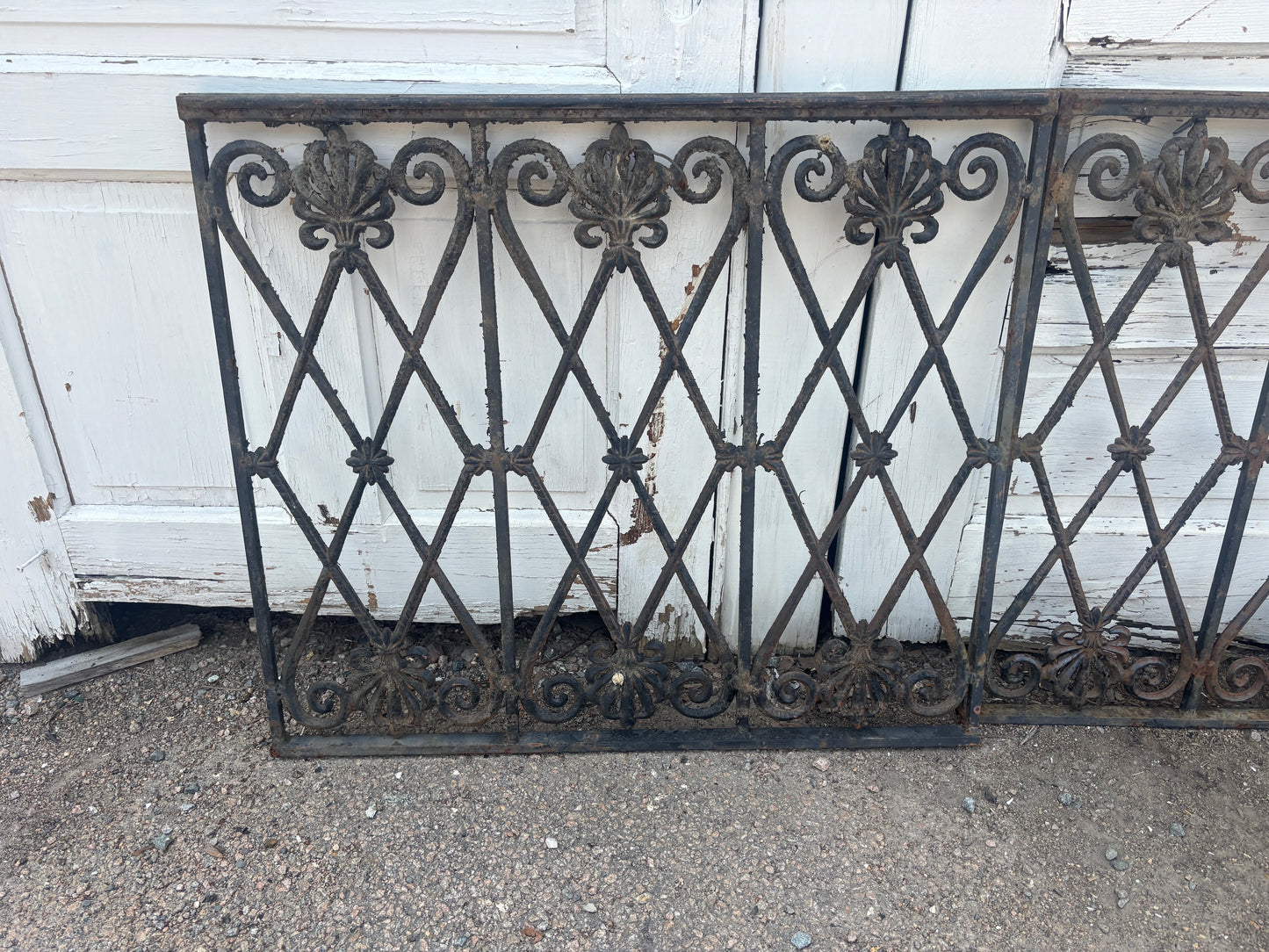 Five Cast Iron Fence Panels GA21206