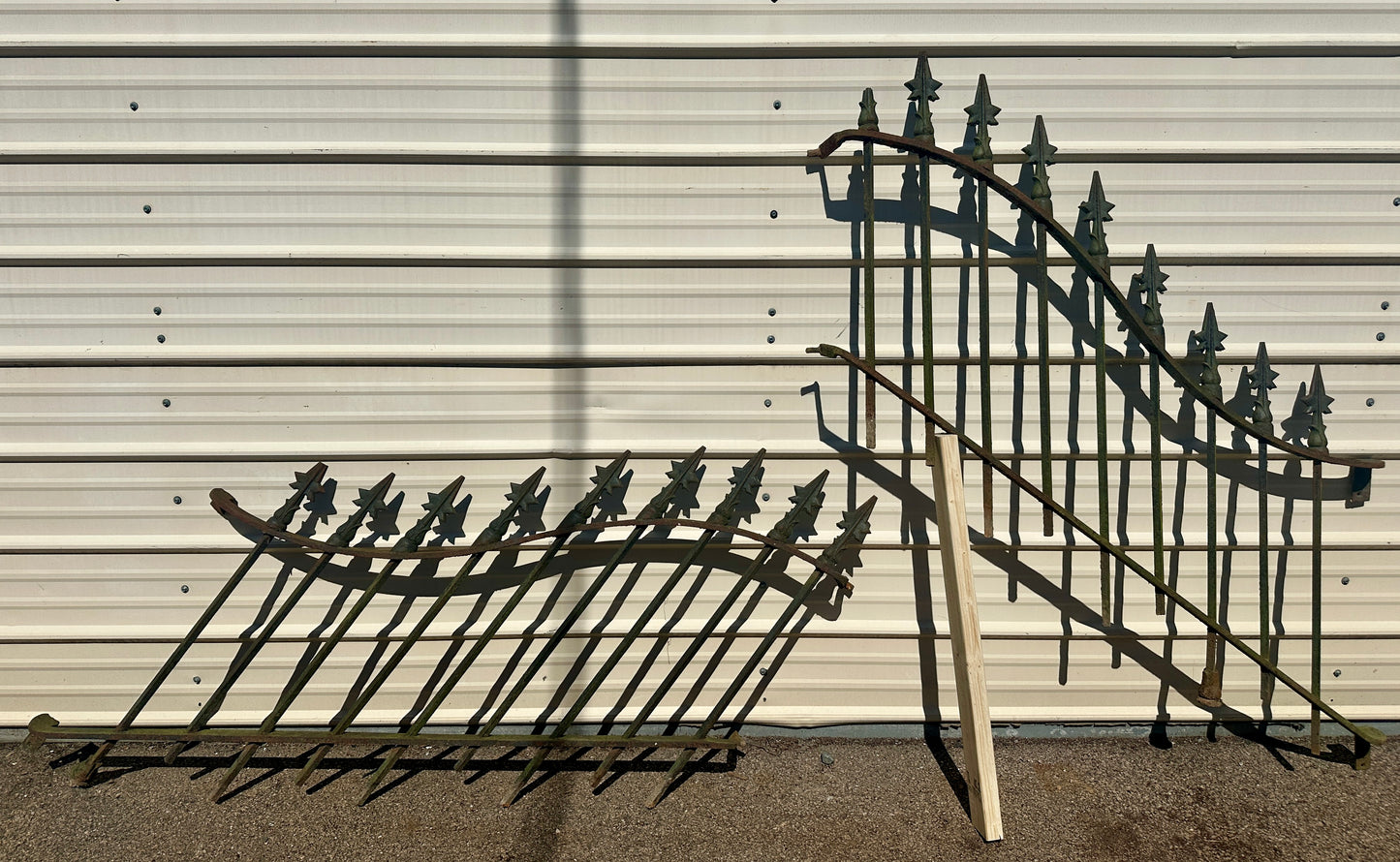 Set of Antique Wrought Iron Outdoor Stair Railing GA20804