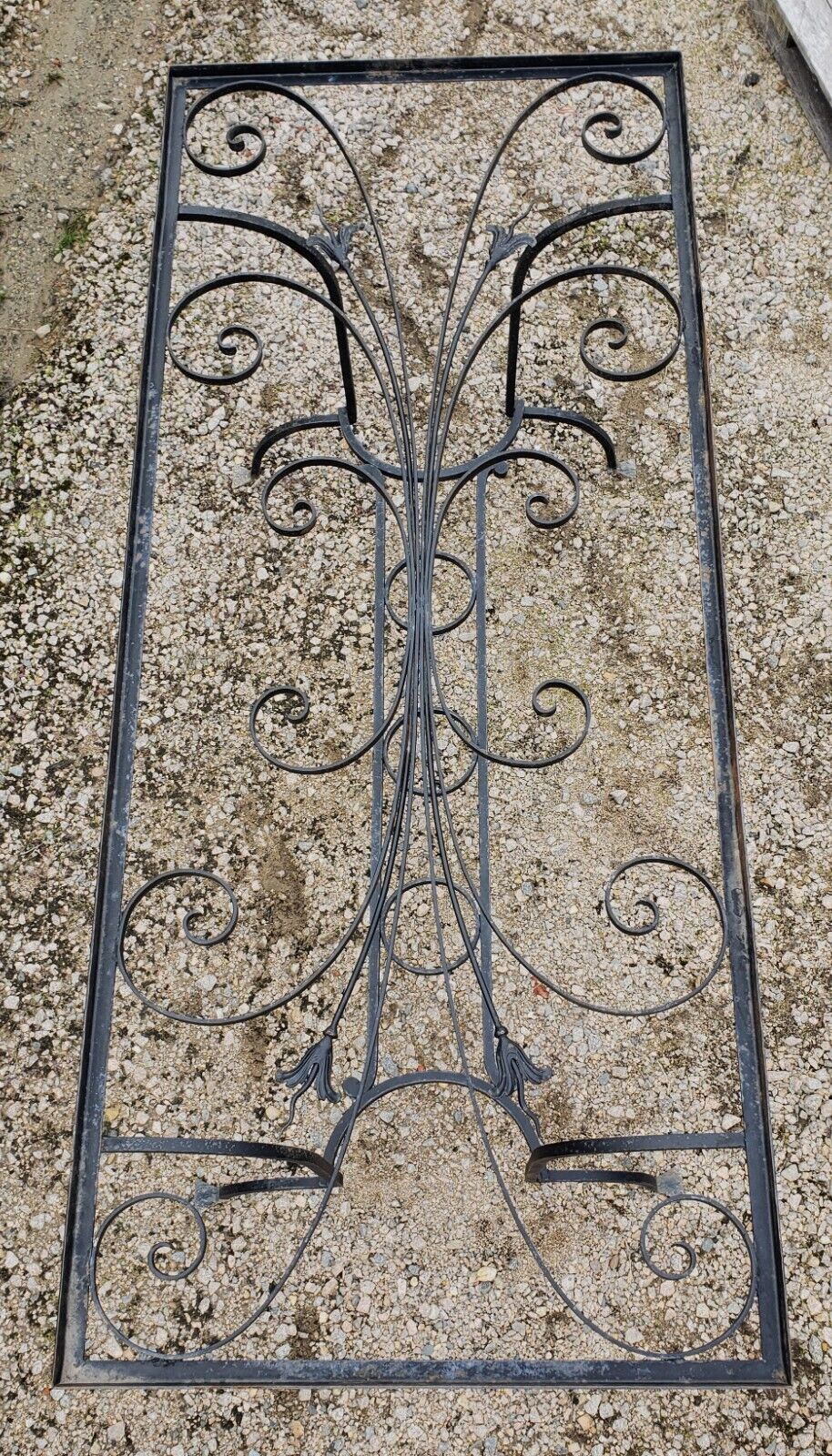 Ornate Hand Wrought Iron John Salterini Table 72" Long x 30" Wide GA9773