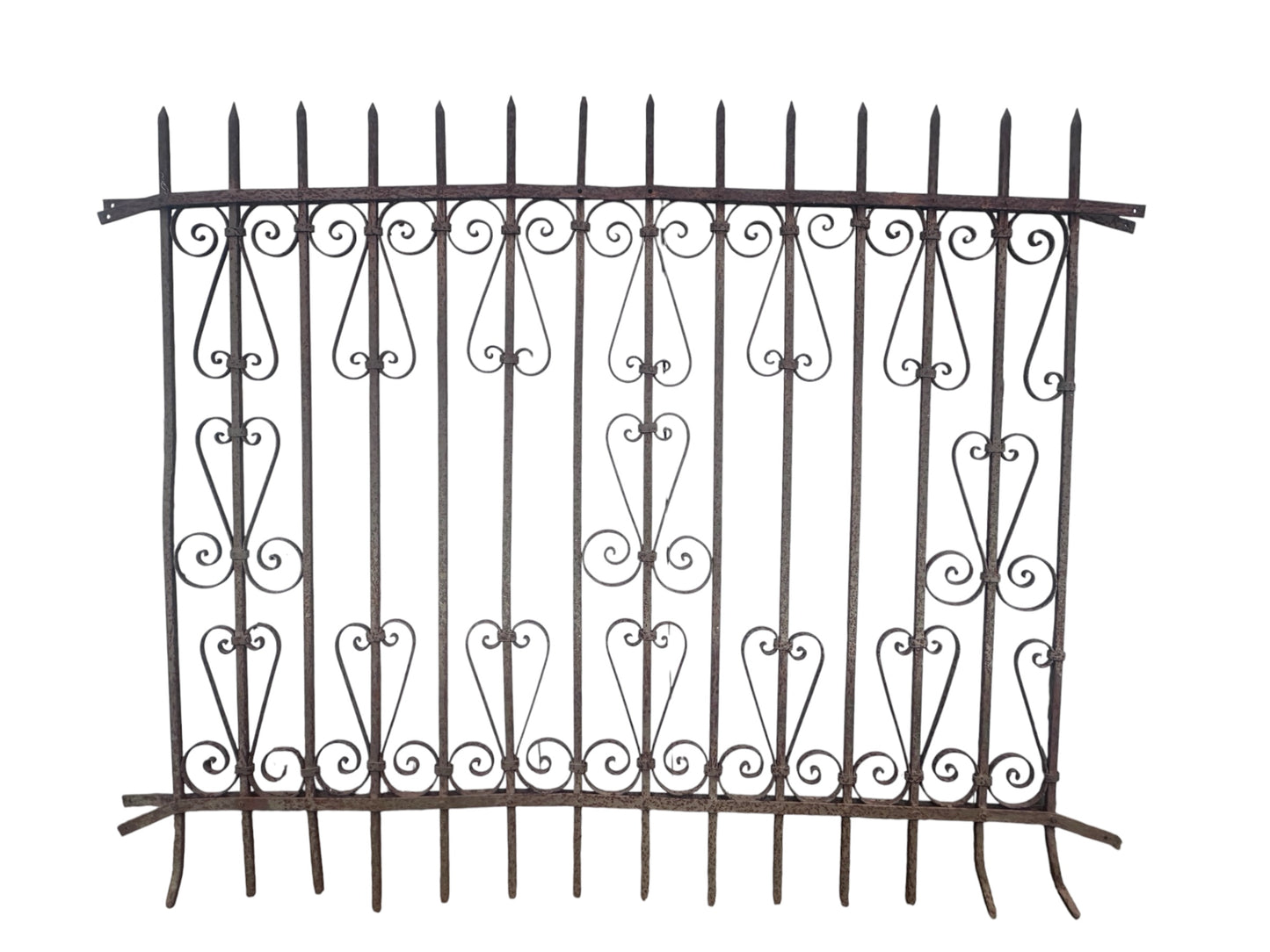 19 Ft of Antique Wrought Iron Fencing GA21063