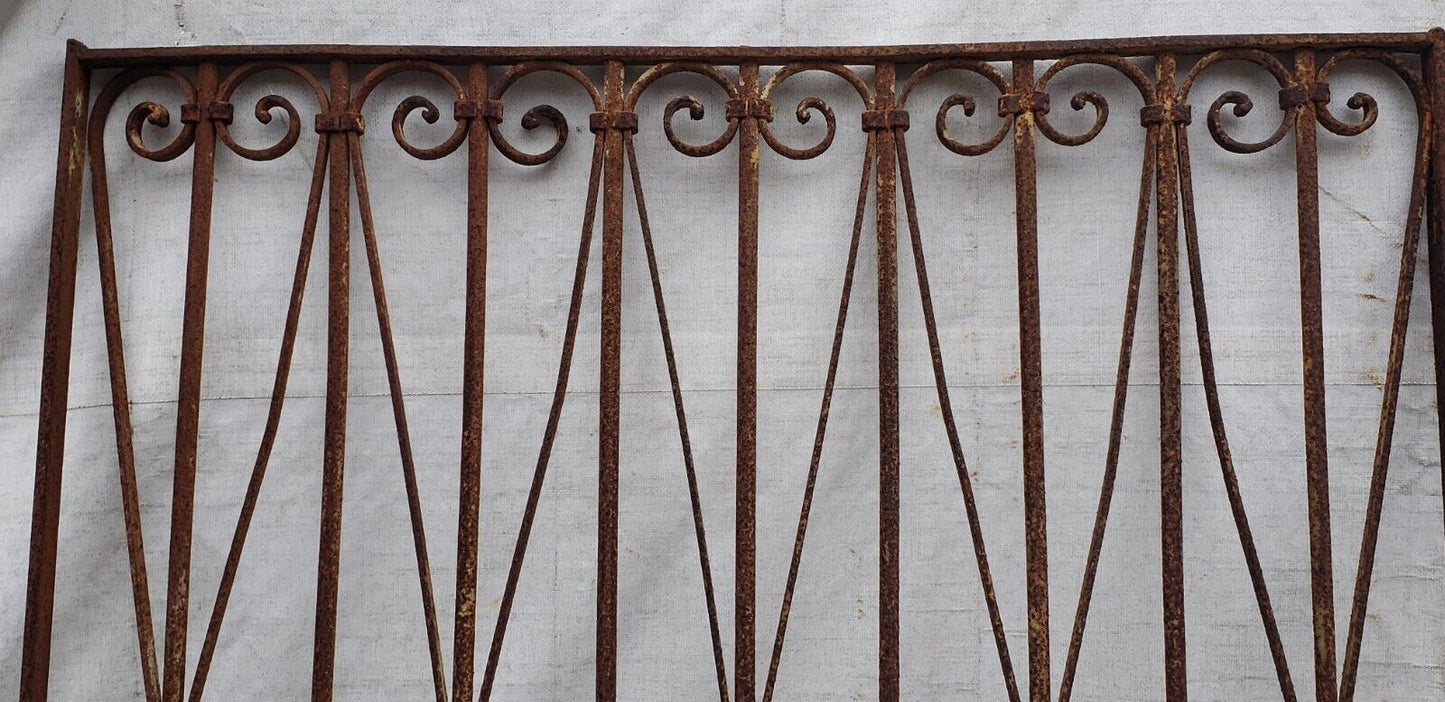 Ornate Bow Tie Design Wrought Iron Gate 79 1/4" Tall by 39 1/2" Wide GA9473