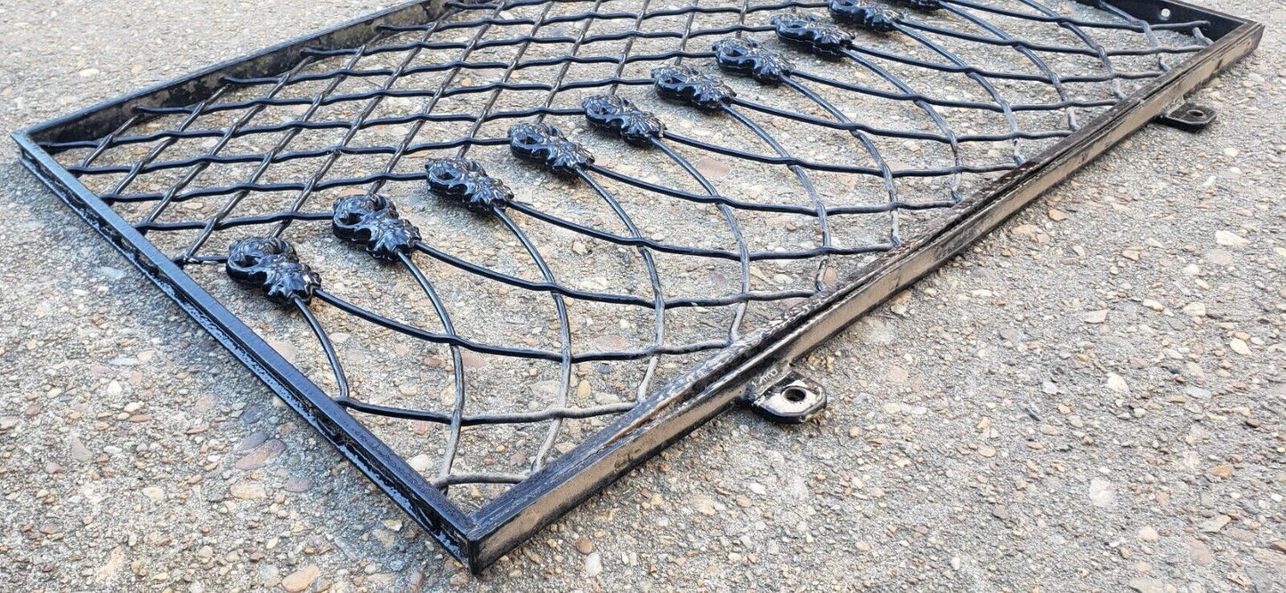 Restored Ornate Wrought Iron Gate Panel 34" x 21 1/2" GA9868
