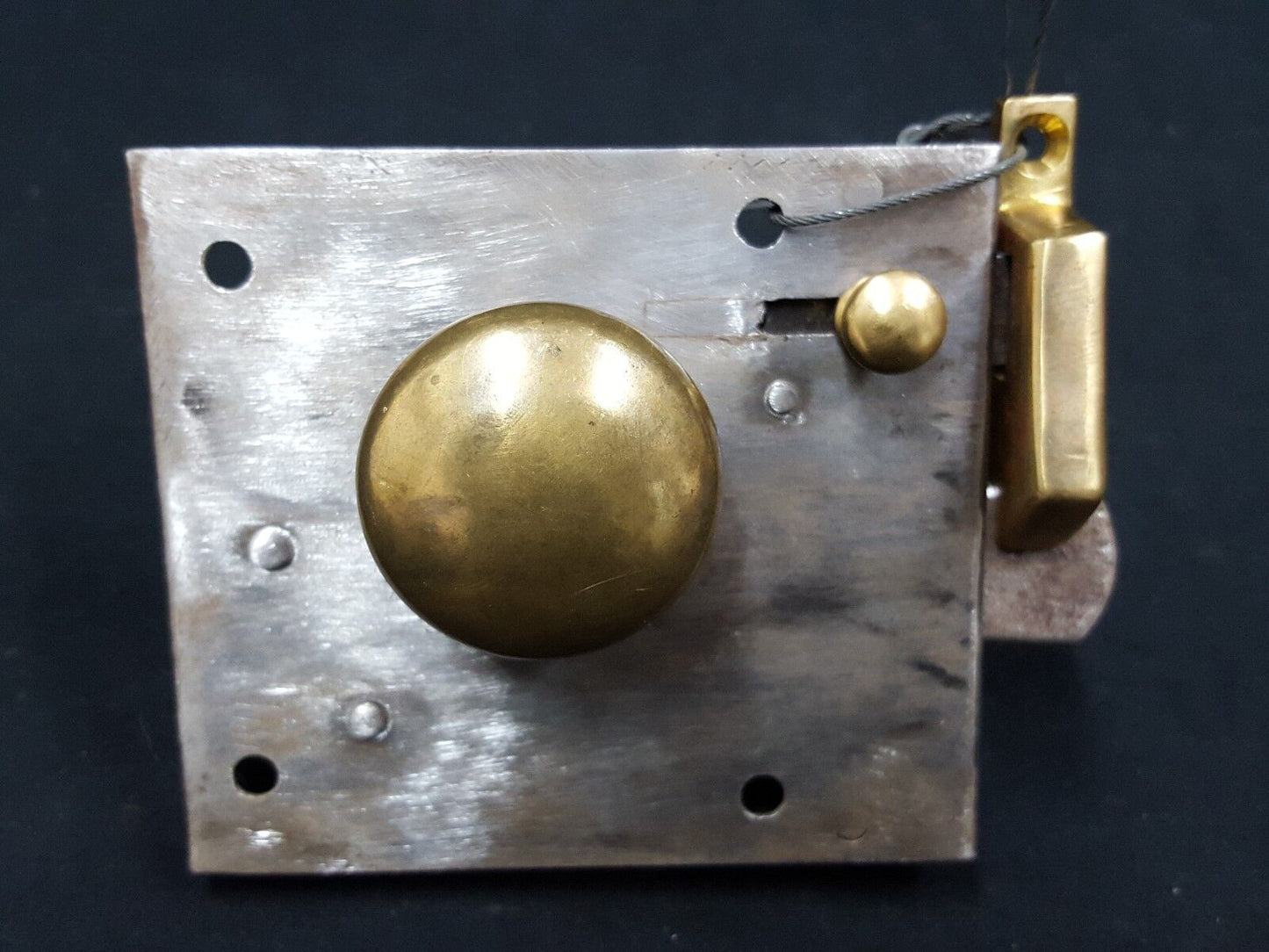 Antique Cast Iron and Brass Metal Lock