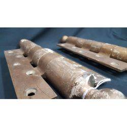 Huge Pair of Solid Bronze 10" Door Butt Hinges #GA166