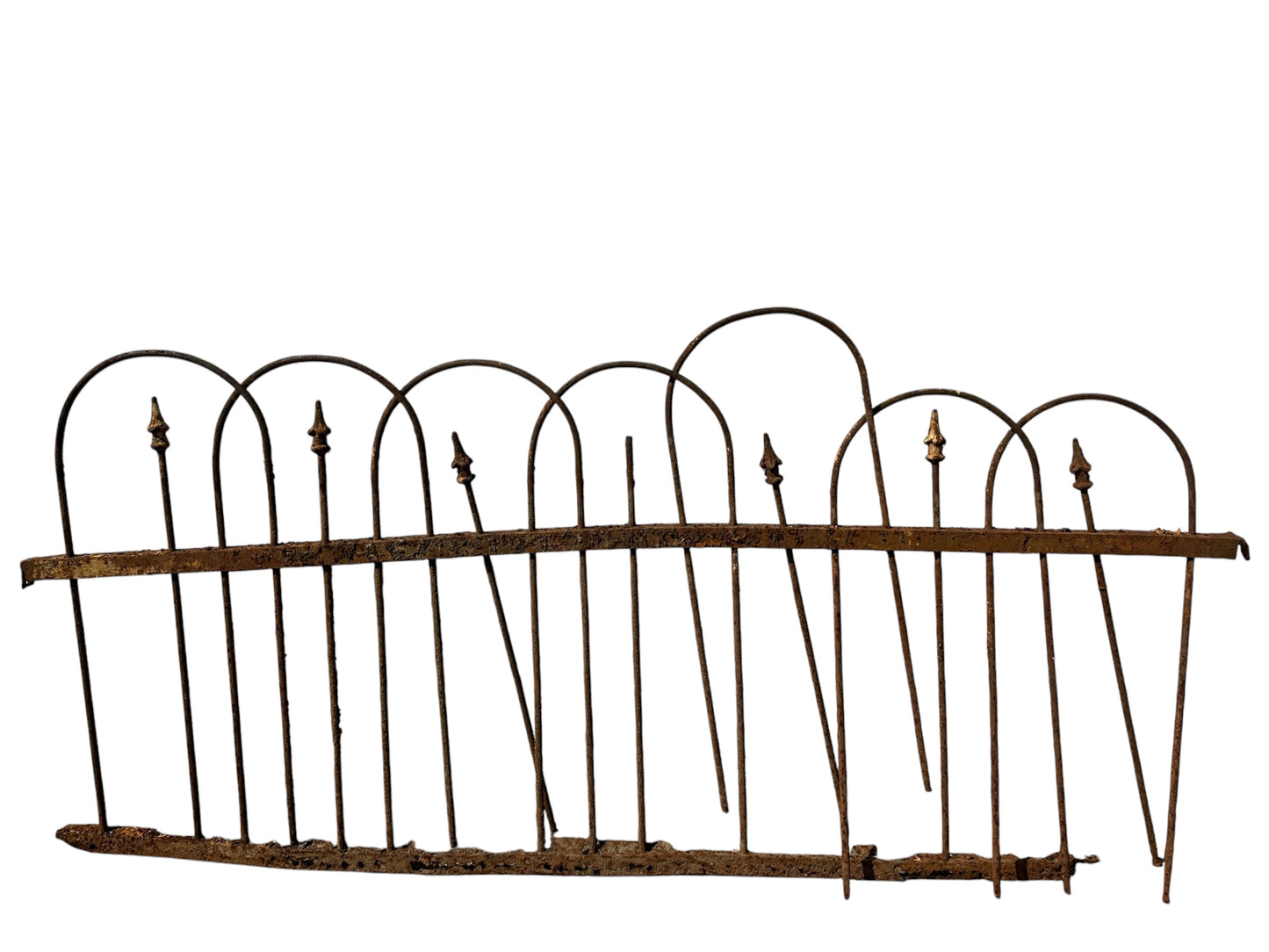 28 Feet of Antique Wrought Iron Hairpin Fencing GA20856