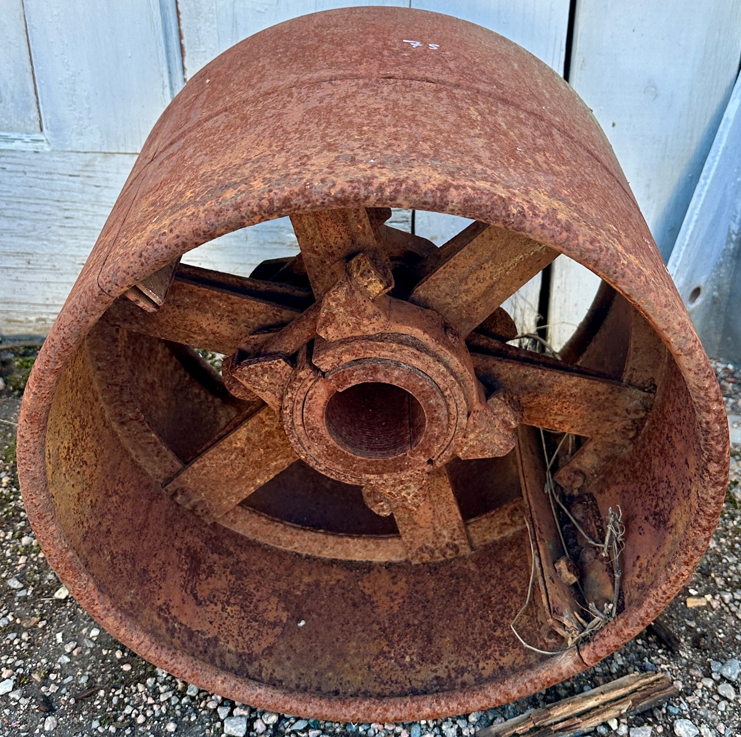 Antique Industrial Salvaged Cast Iron Wheel GA20896