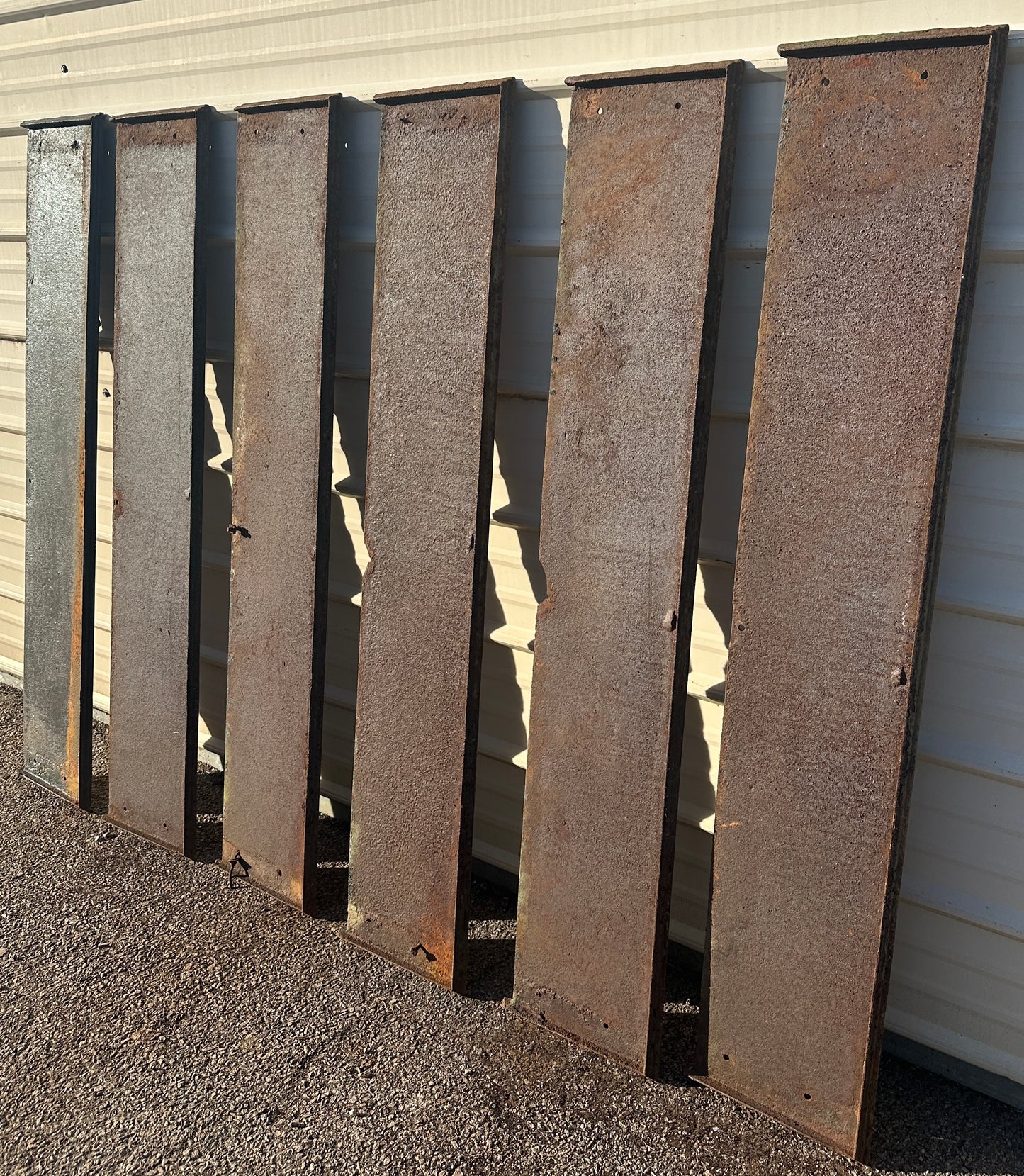 Set of 6 57" Long Cast Iron Stair Treads GA20616