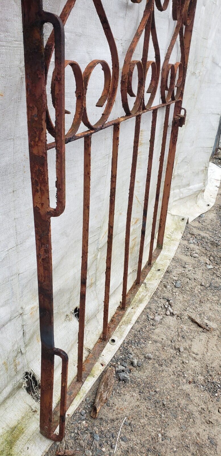 Wrought Iron Gate Panel with Heart Shaped Scrolls 36 1/4" W x 40 1/2" T GA9532