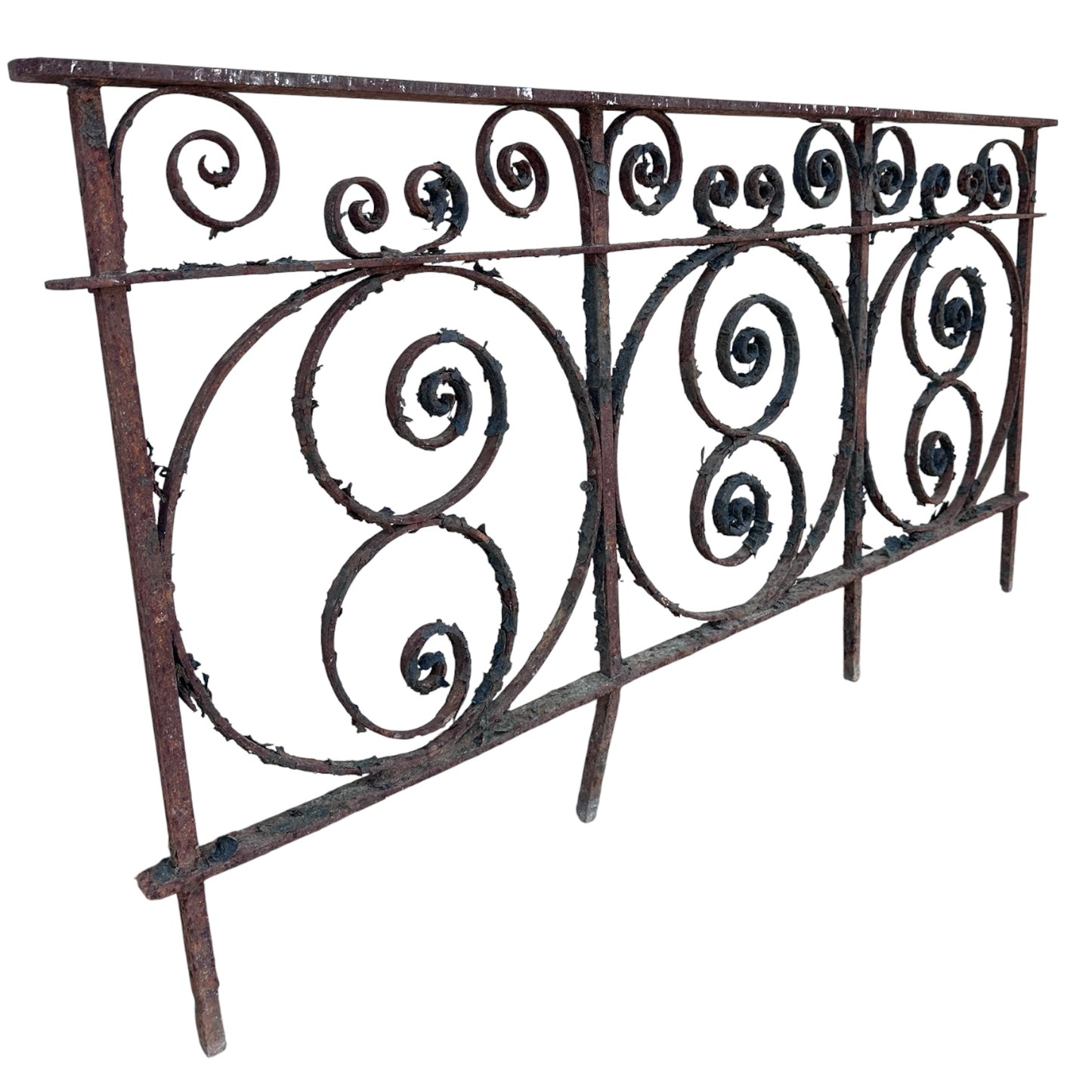 Antique Wrought Iron Gate Panel - 66" W x 34" T - GA21056