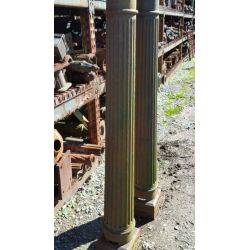Pair of Tall Solid Cast Iron Newel Posts #GA84