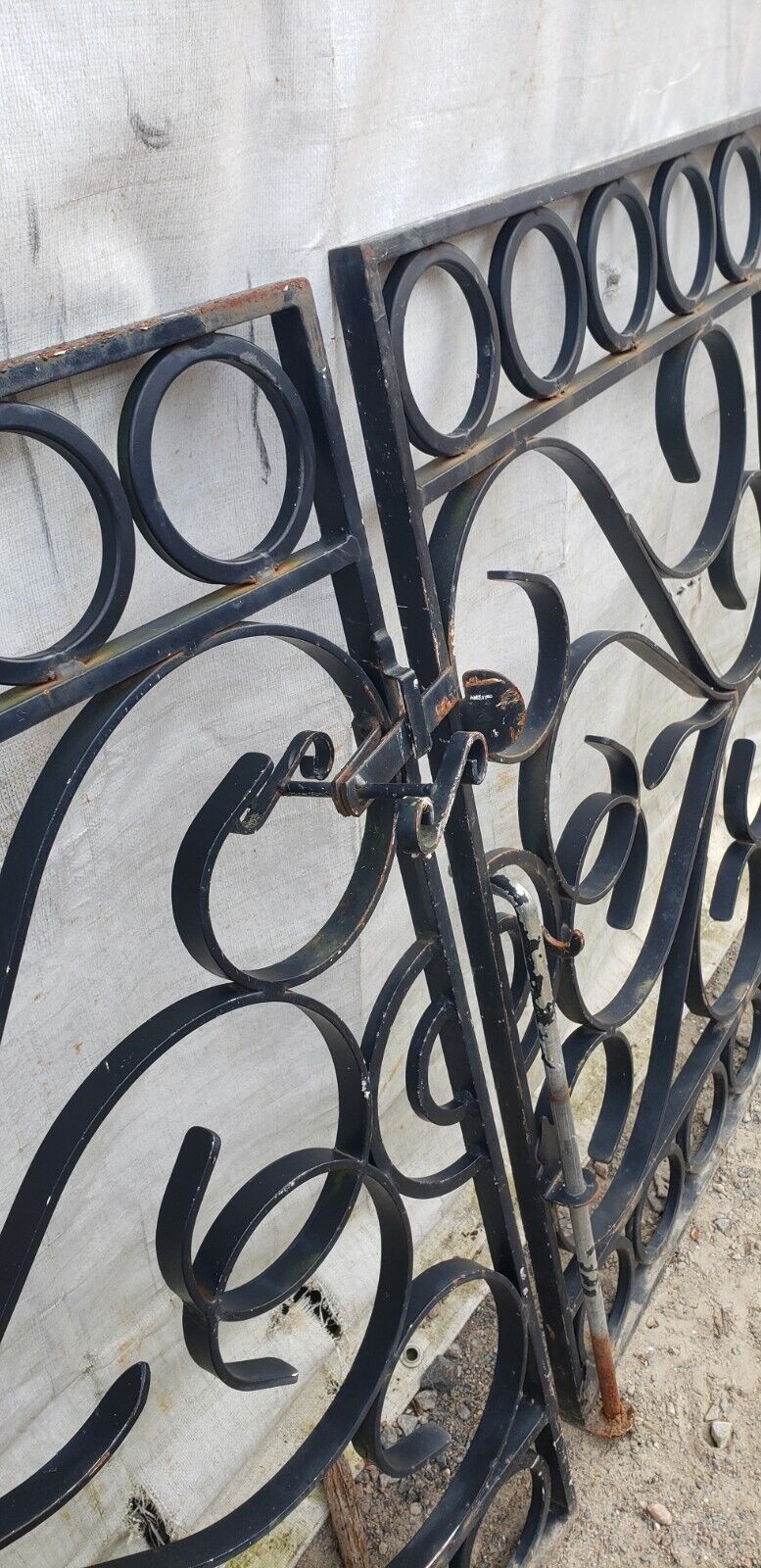 Pair of Ornate Art Nouveau Gate Panels 65" W x 41 1/2" T GA9538