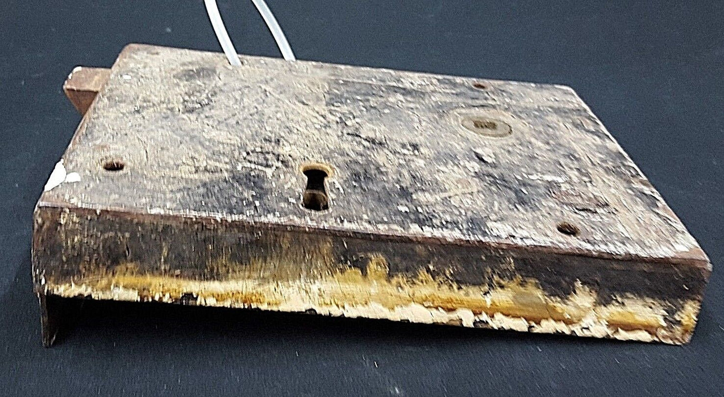 Authentic Early 1800s Metal Lock Set with Key