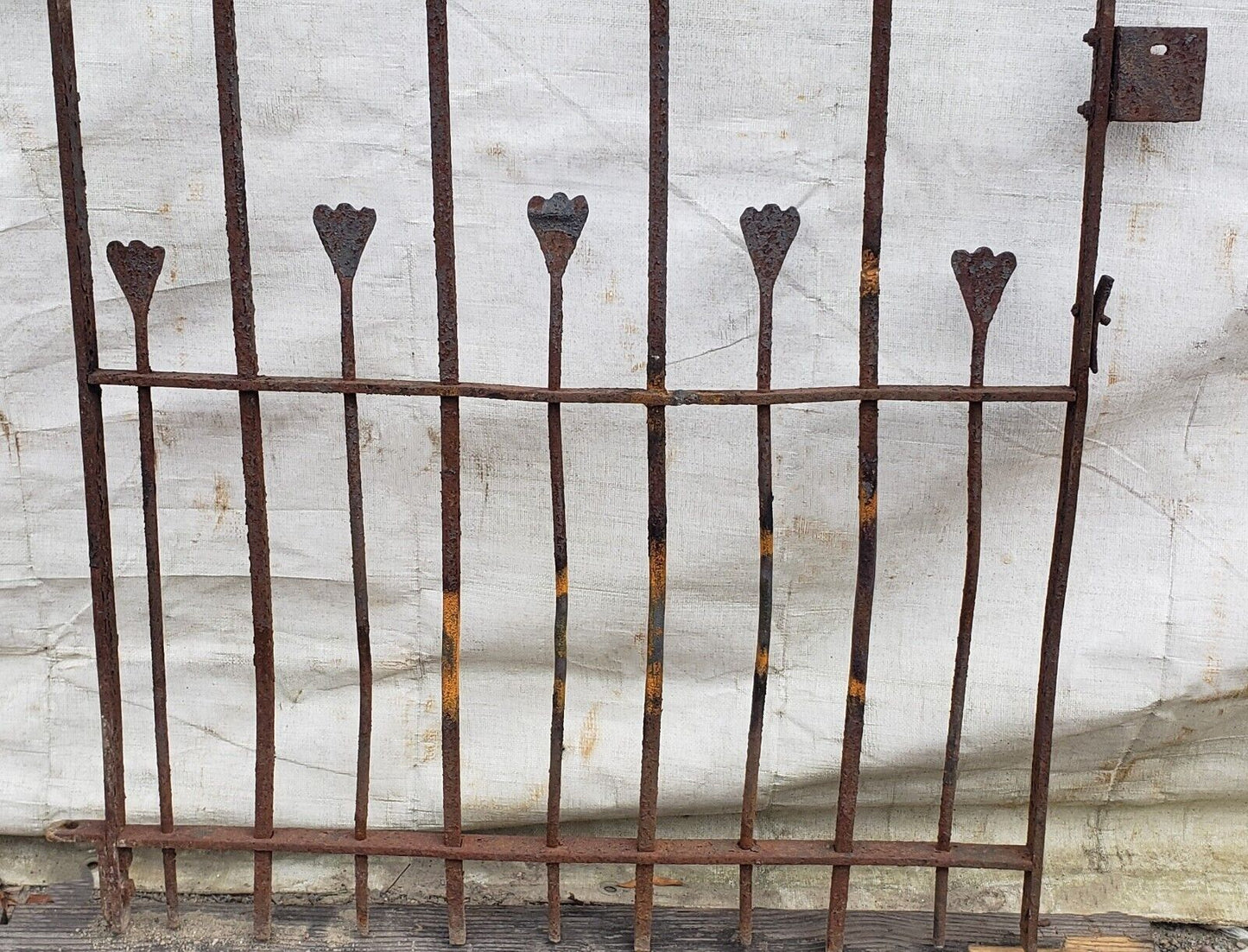 Unique Arched Top Wrought Iron Gate 38 1/4" Wide x 44" Tall GA9582