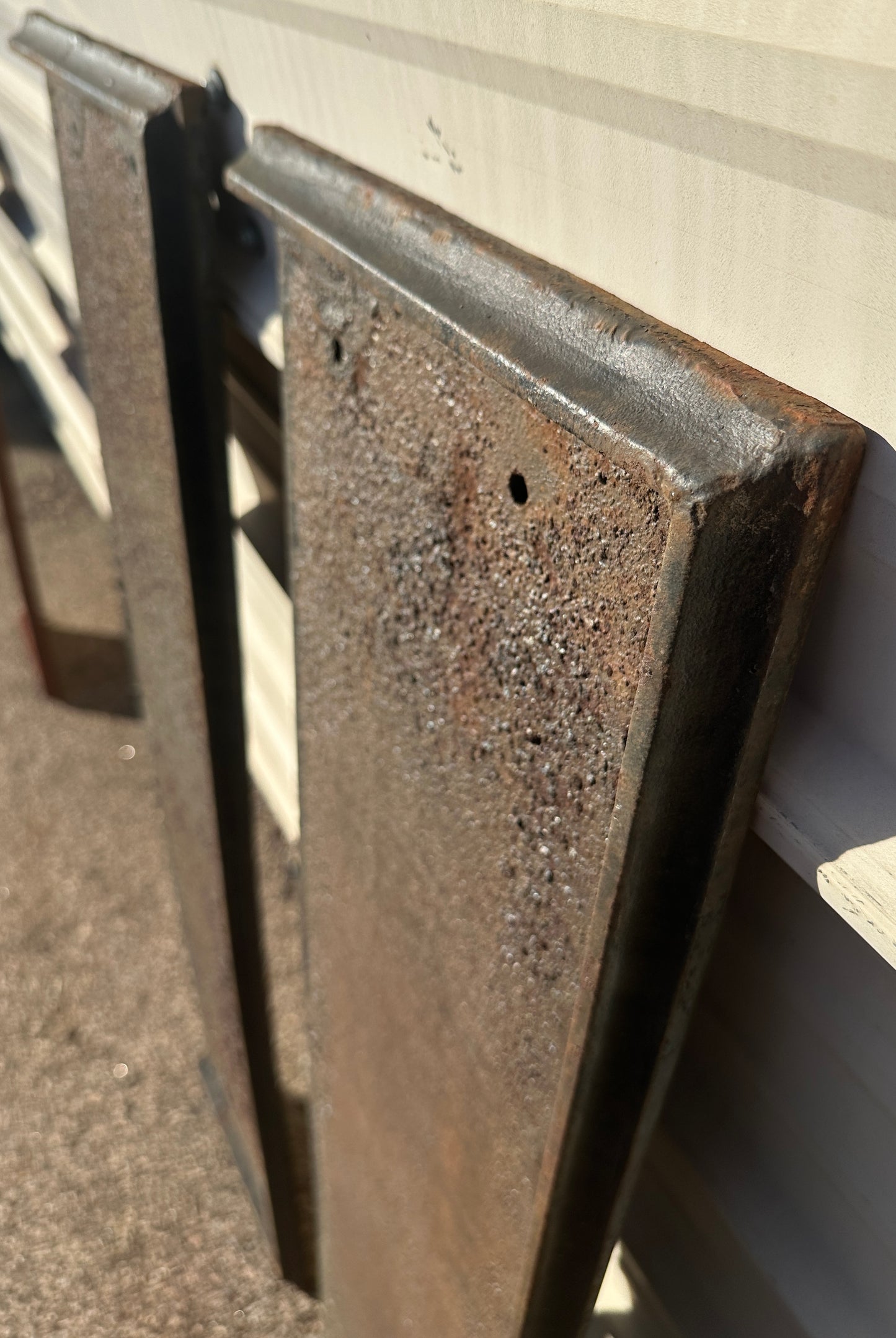 Pair of 43" Long Cast Iron Stair Treads GA20826