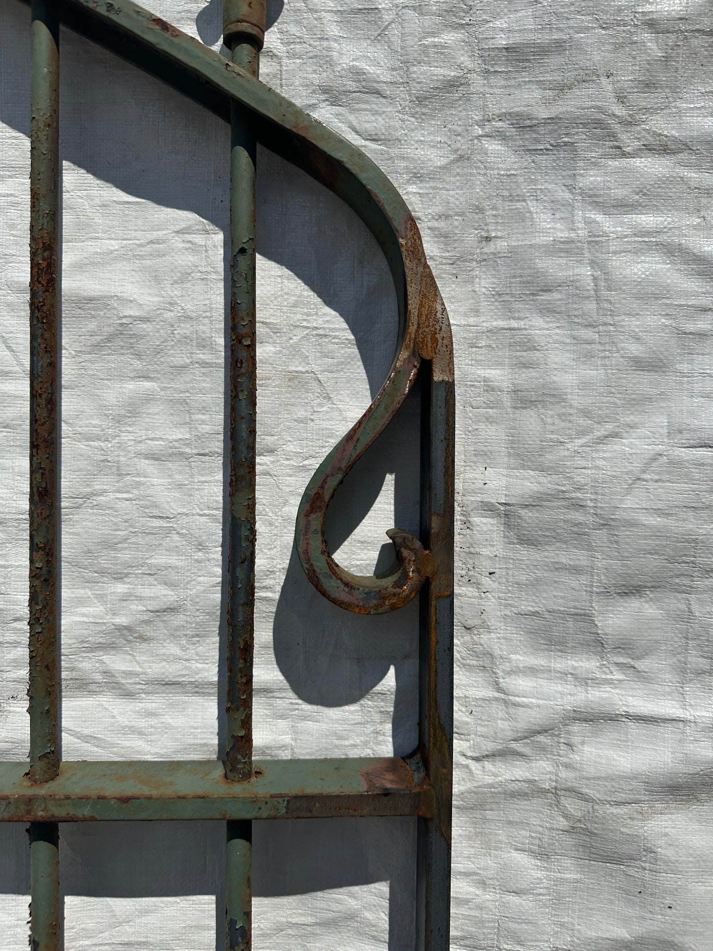 Restored Arch Top Wrought Iron Gates w/ Arrow Finials GA20323