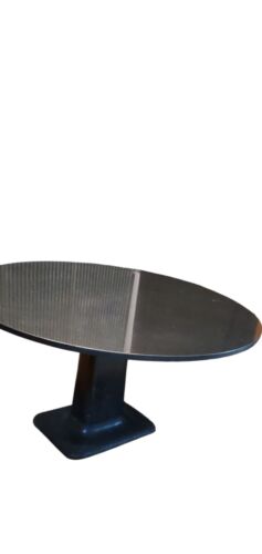 Round Black Granite Table With Cast Iron Machine Base GAM0417A