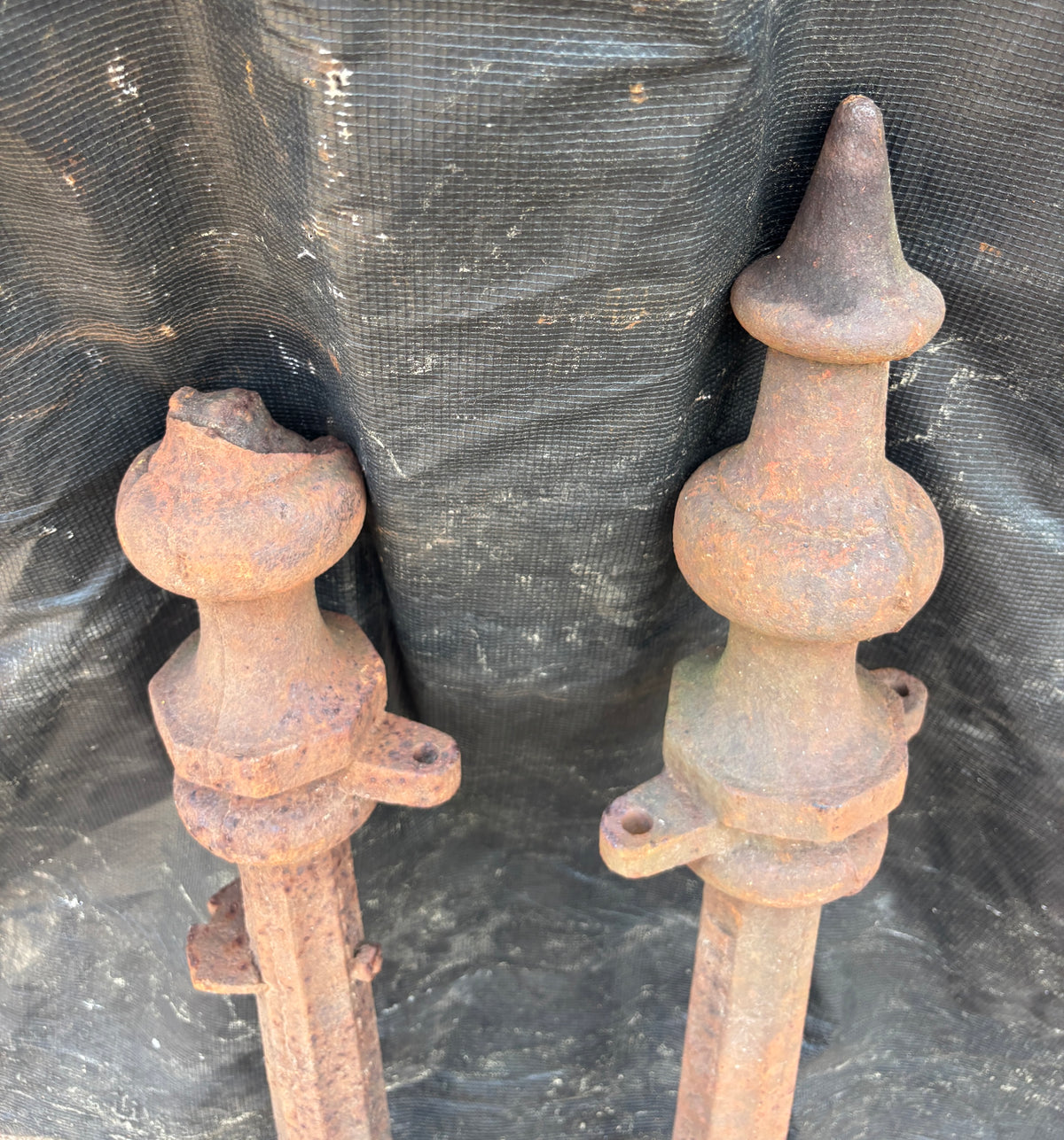 Pair of Cast Iron Newel Posts GA21591