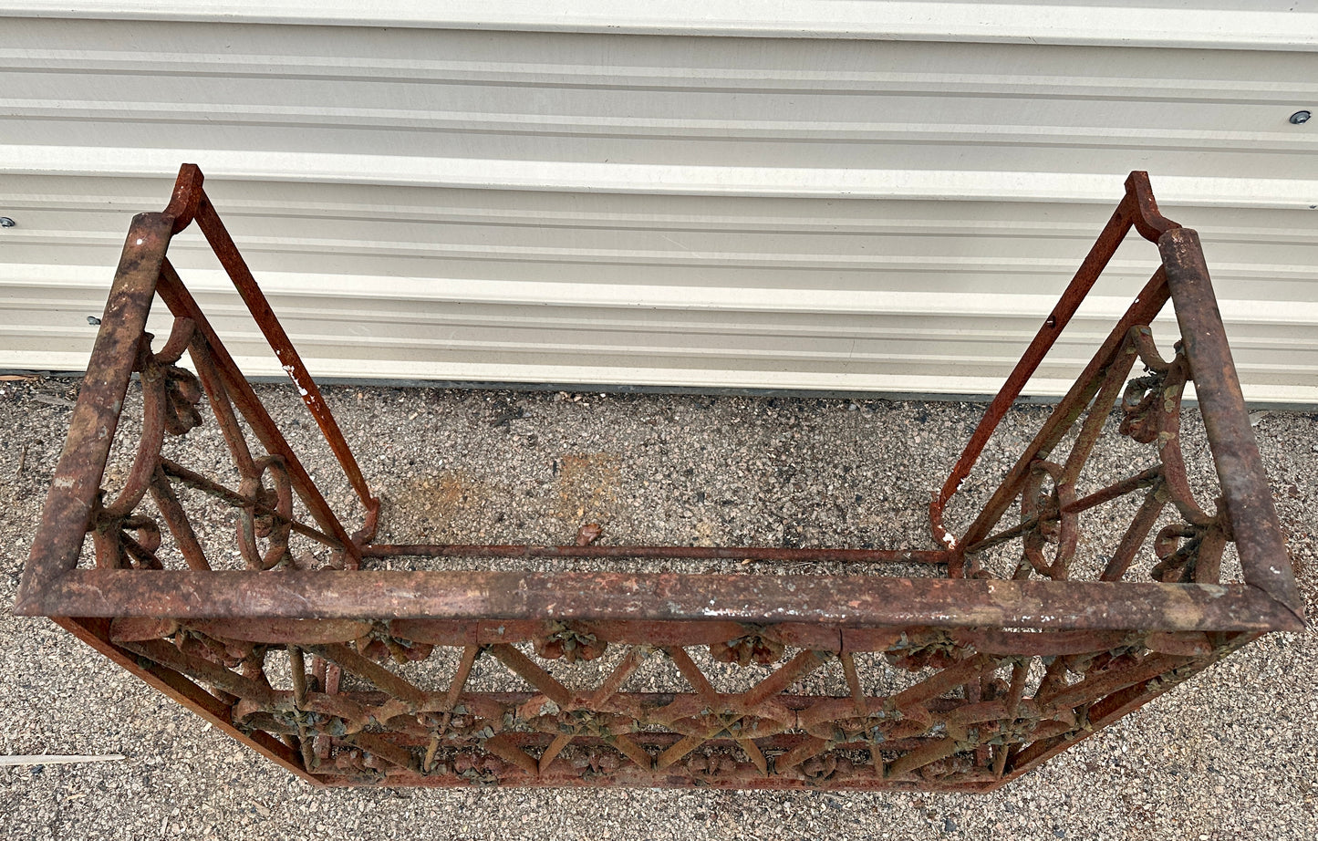 Antique Wrought Iron Three-Sided Balcony Railing GA20522
