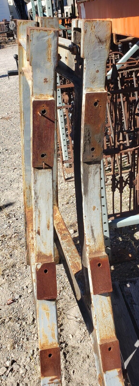 4 Foot Tall Curved Industrial Factory Cast Iron Machine Legs GS00206