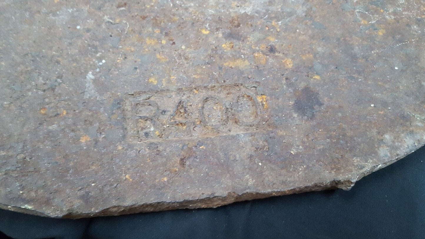 RARE 1800s 24" Round Heavy Cast Iron Railroad Crossing Sign