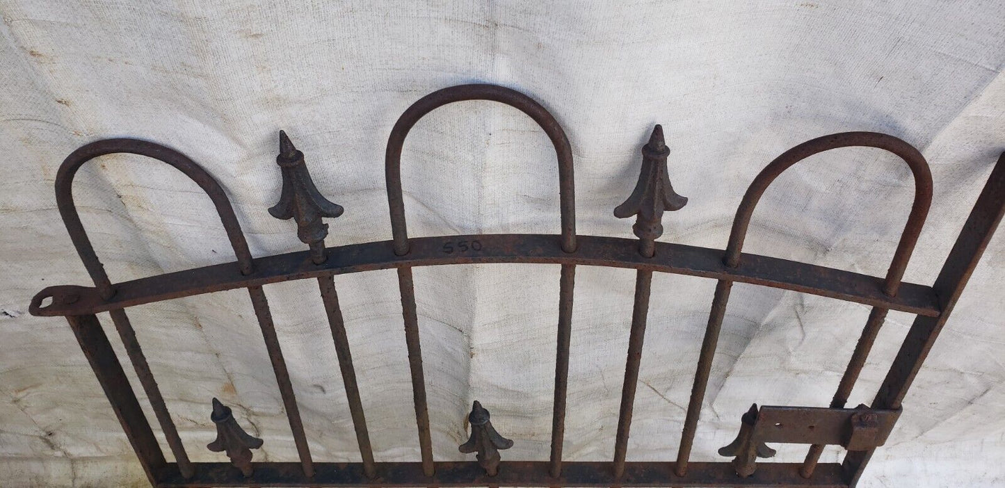 Small Wrought Iron Gate with Cross Hatch 34" x 36 1/2" Tall GA9606