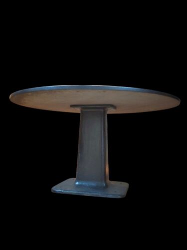 Round Black Granite Table With Cast Iron Machine Base GAM0417A